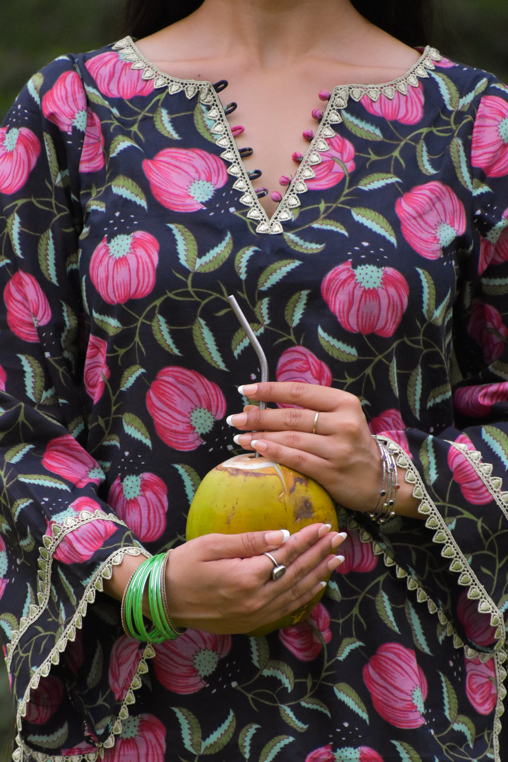 Vanika Handblock Cotton Farshi Set