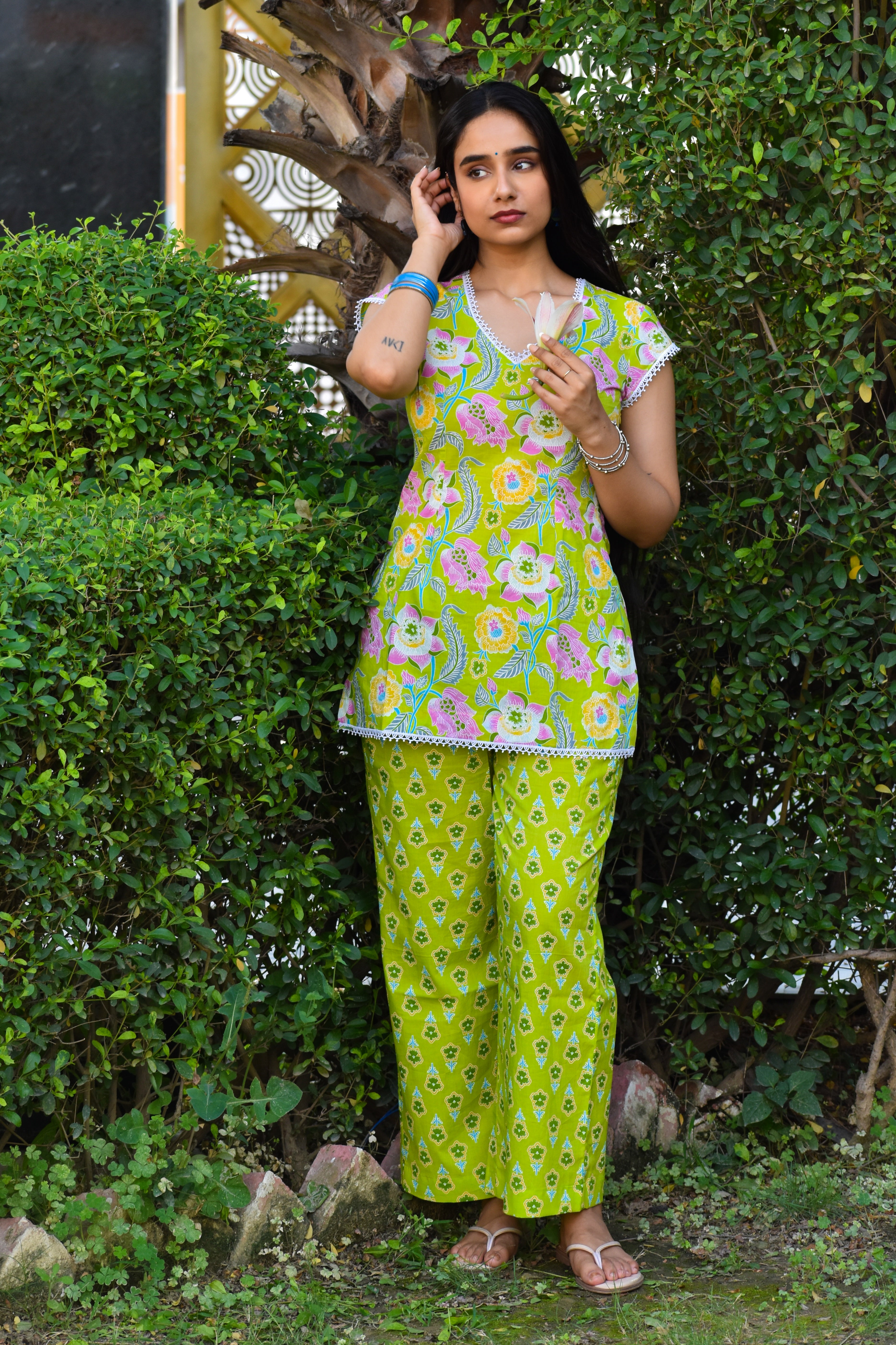 Rangrez Handblock Cotton Co-ord Set