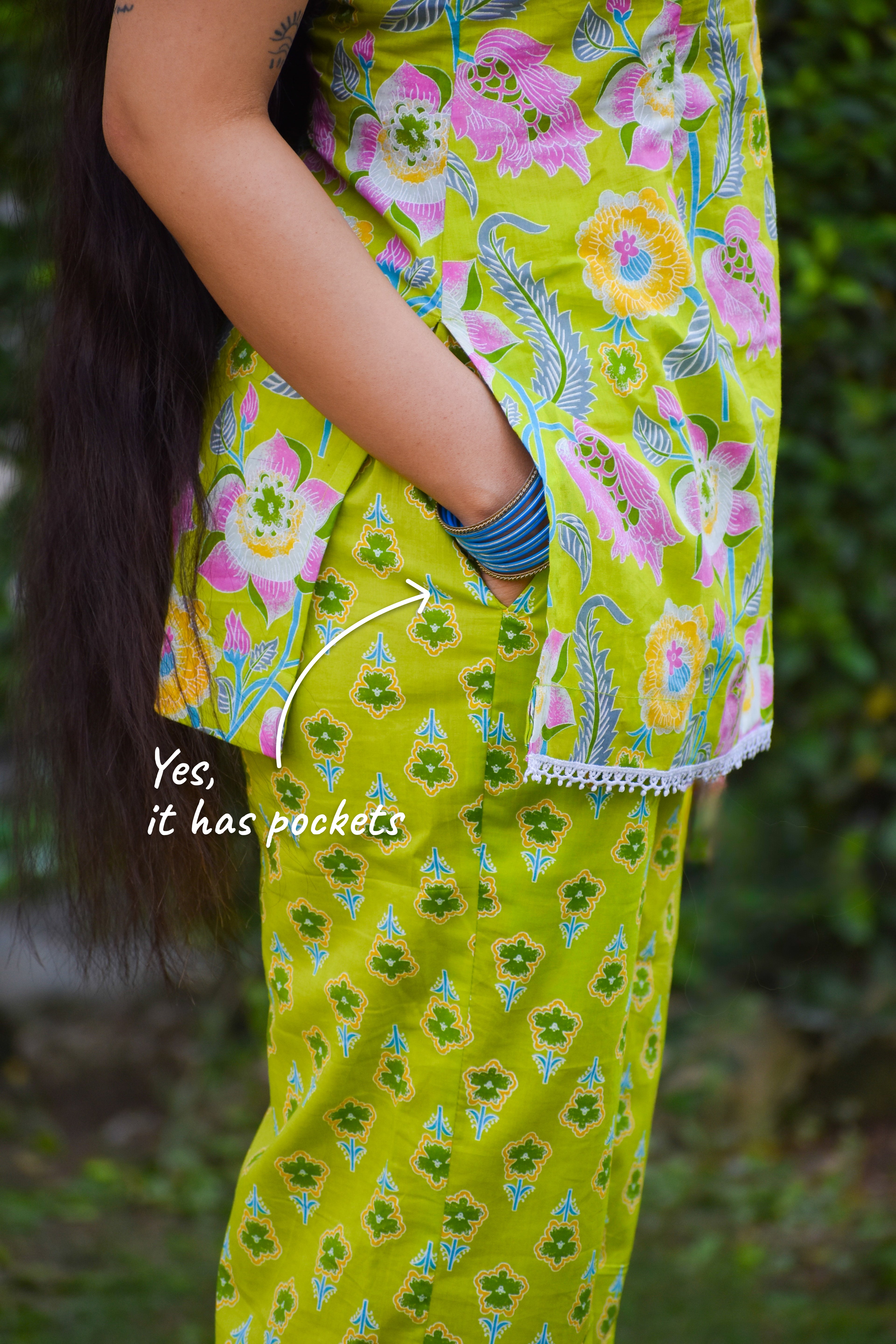 Rangrez Handblock Cotton Co-ord Set