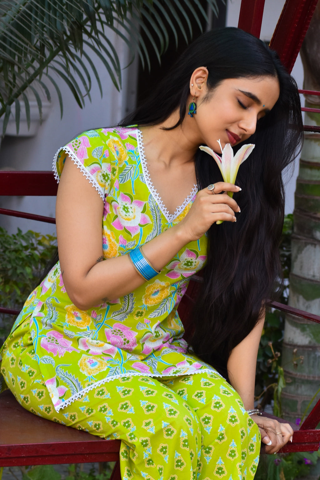 Rangrez Handblock Cotton Co-ord Set
