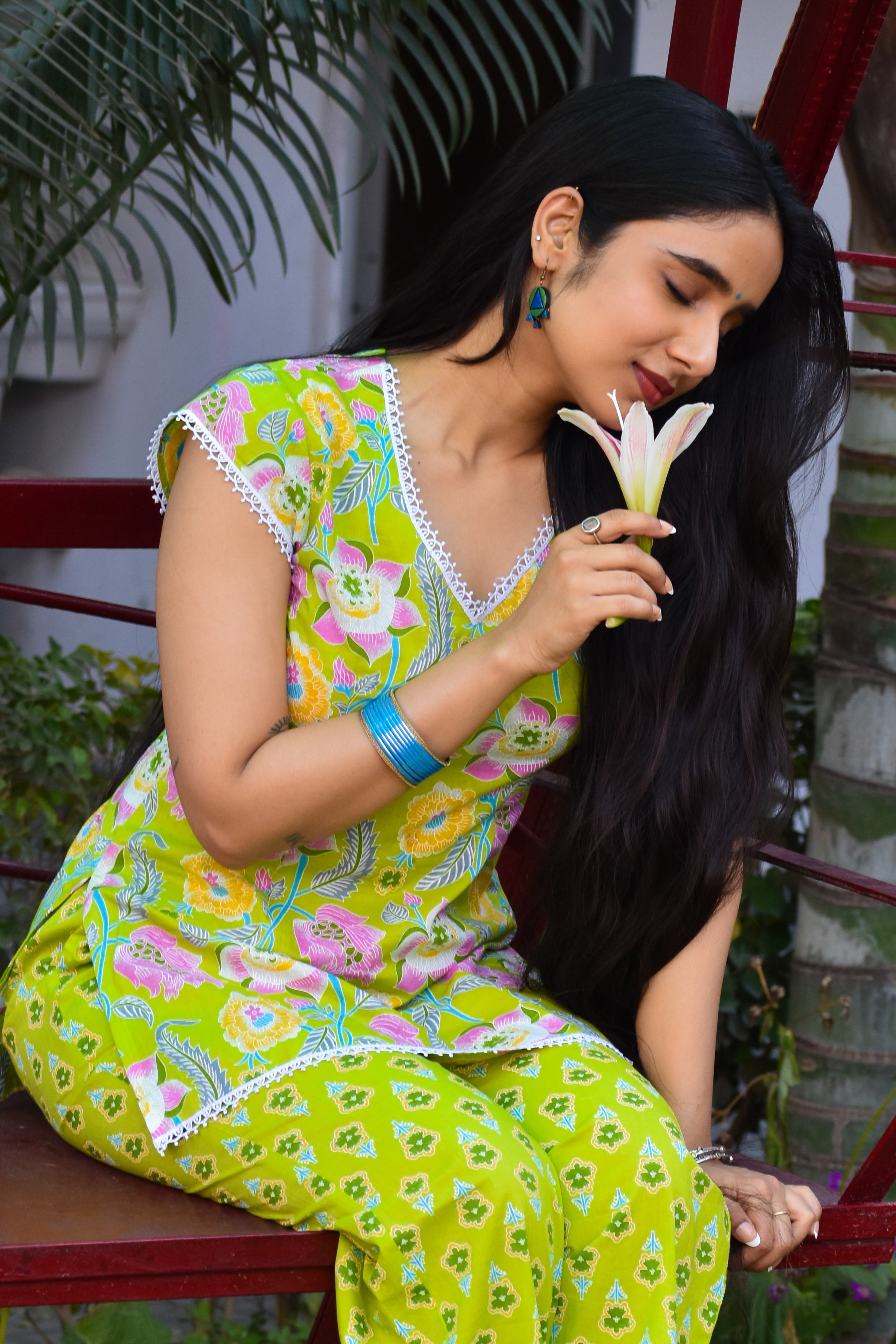 Rangrez Handblock Cotton Co-ord Set