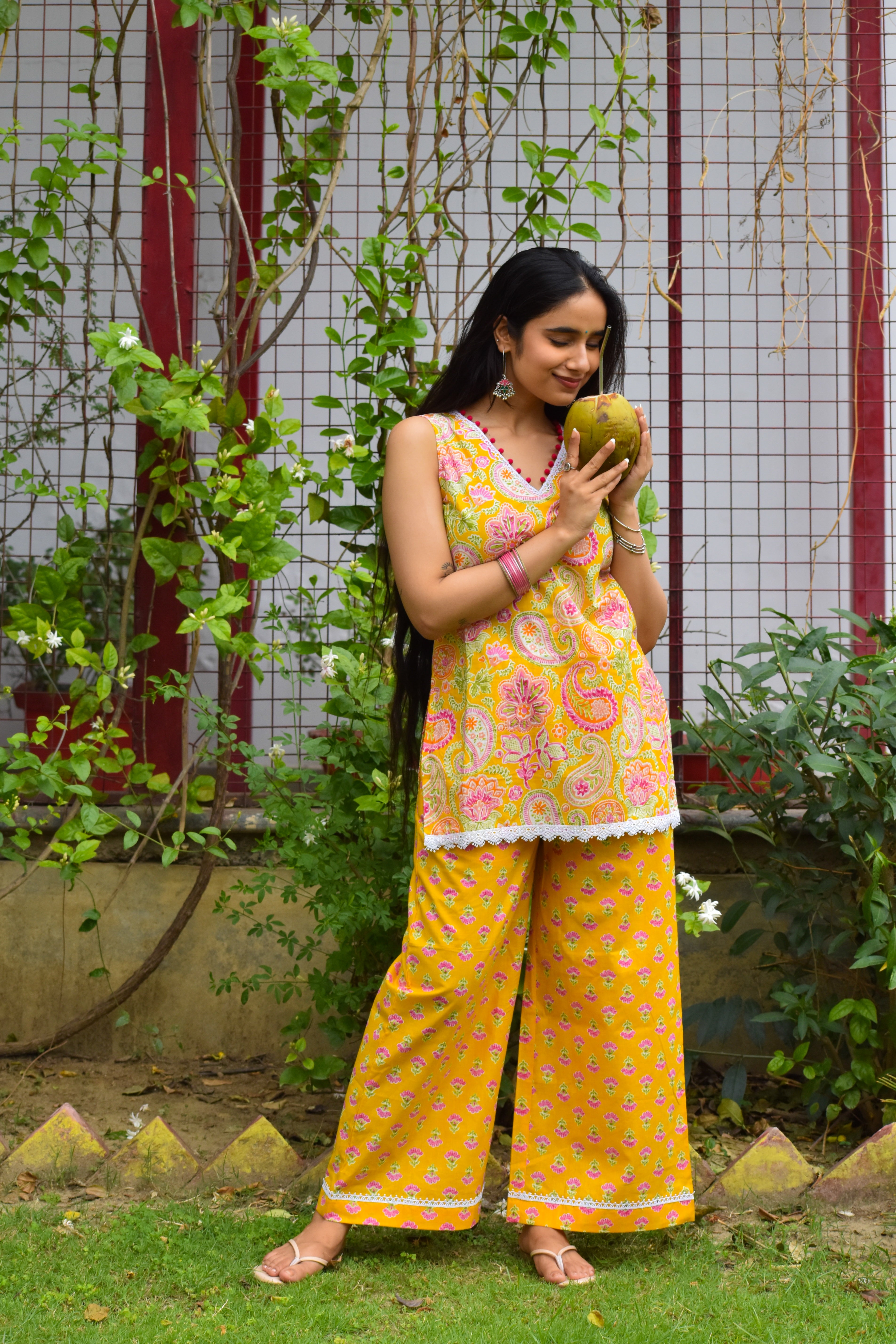 Savera Handblock Cotton Co-ord Set