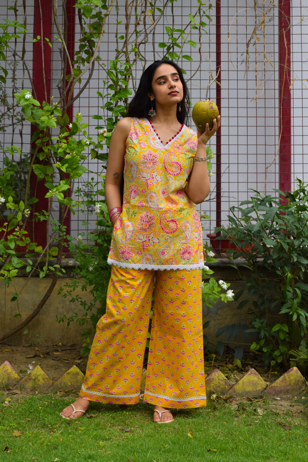 Savera Handblock Cotton Co-ord Set