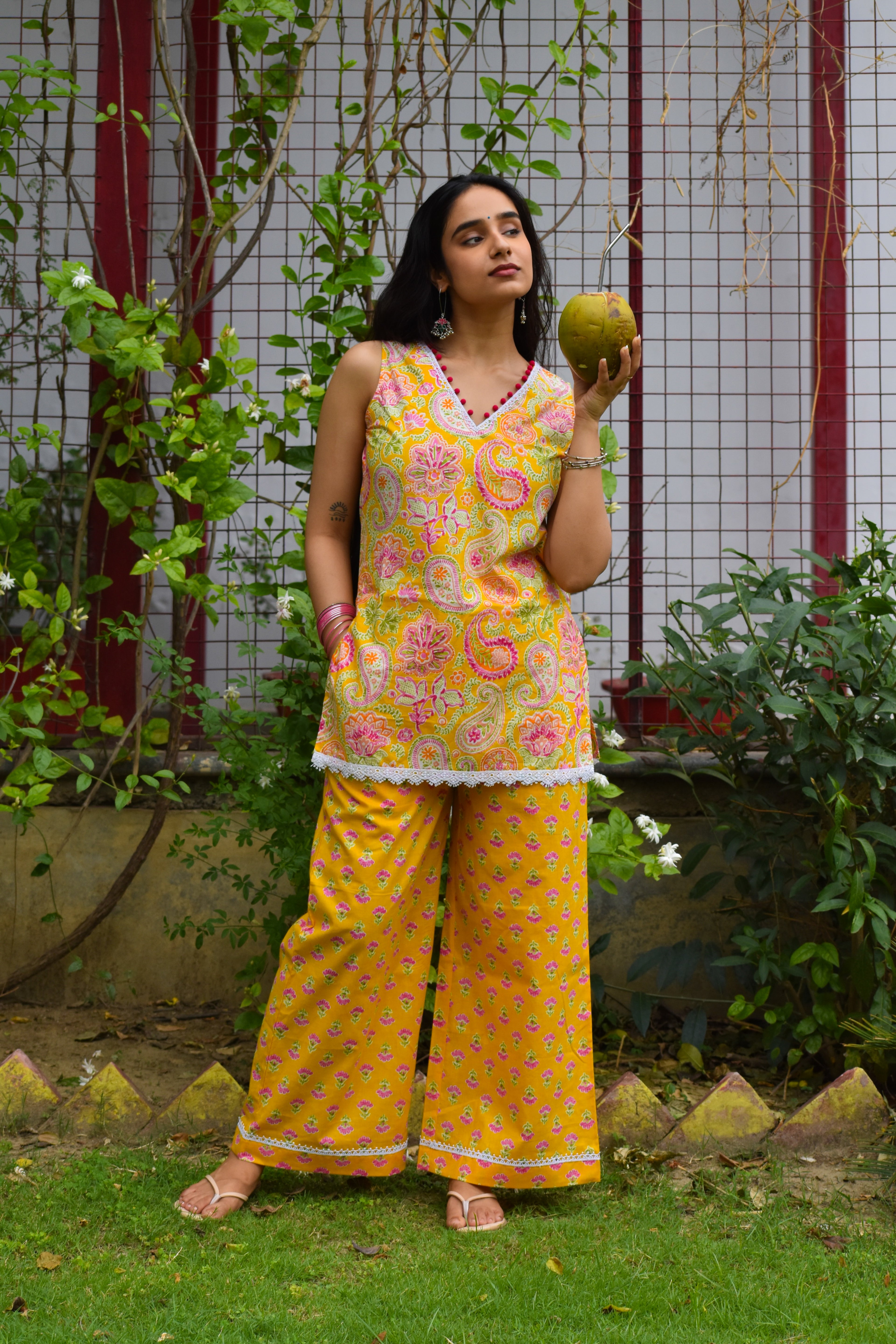 Savera Handblock Cotton Co-ord Set