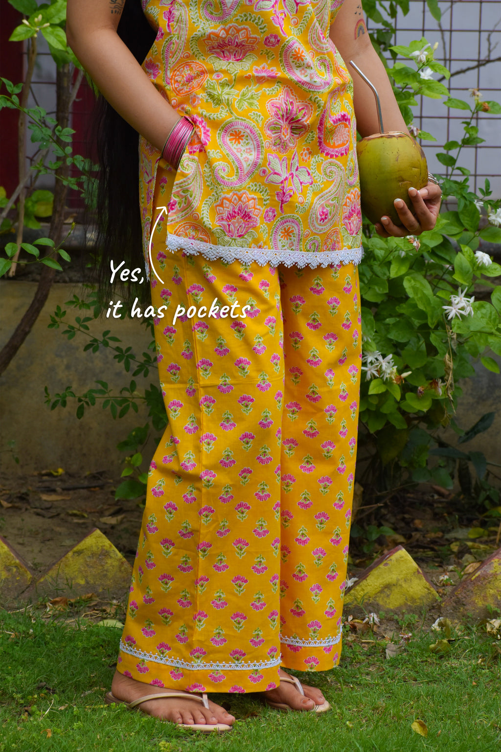 Savera Handblock Cotton Co-ord Set