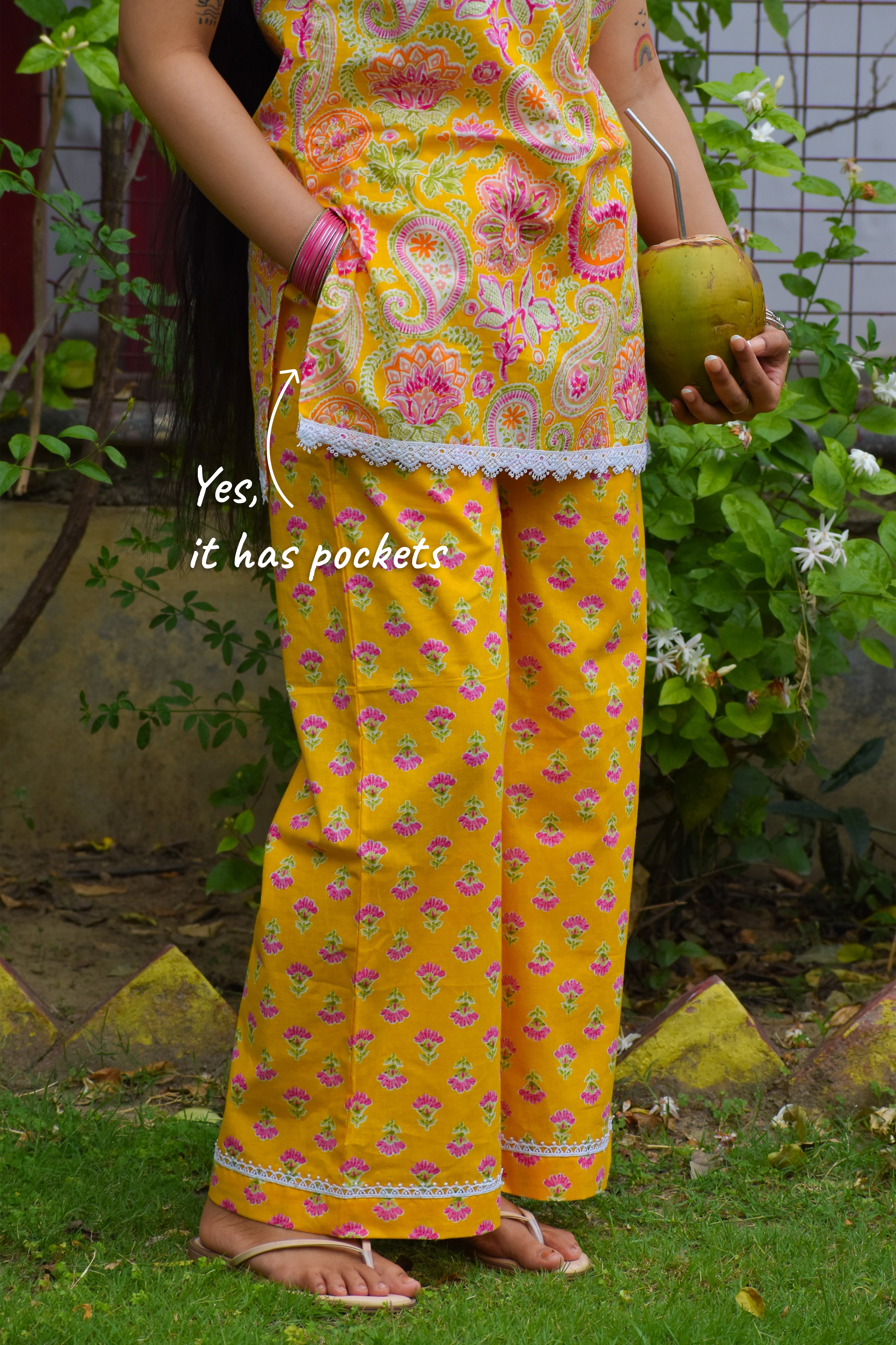 Savera Handblock Cotton Co-ord Set