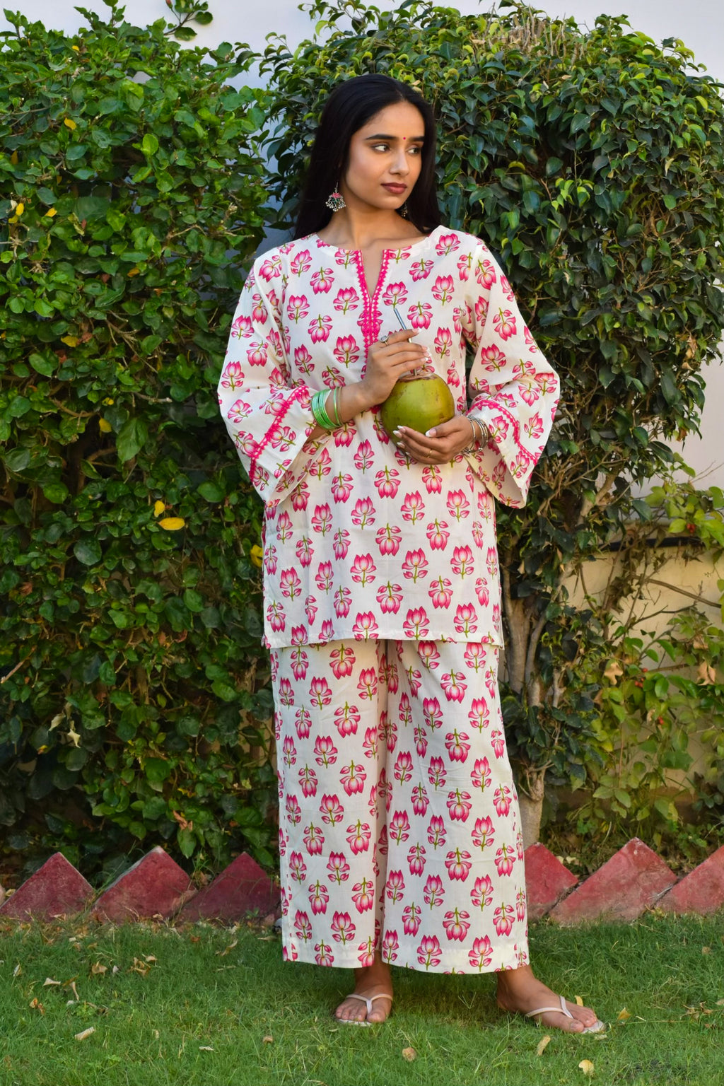 Gulmohar Handblock Cotton Co-ord Set