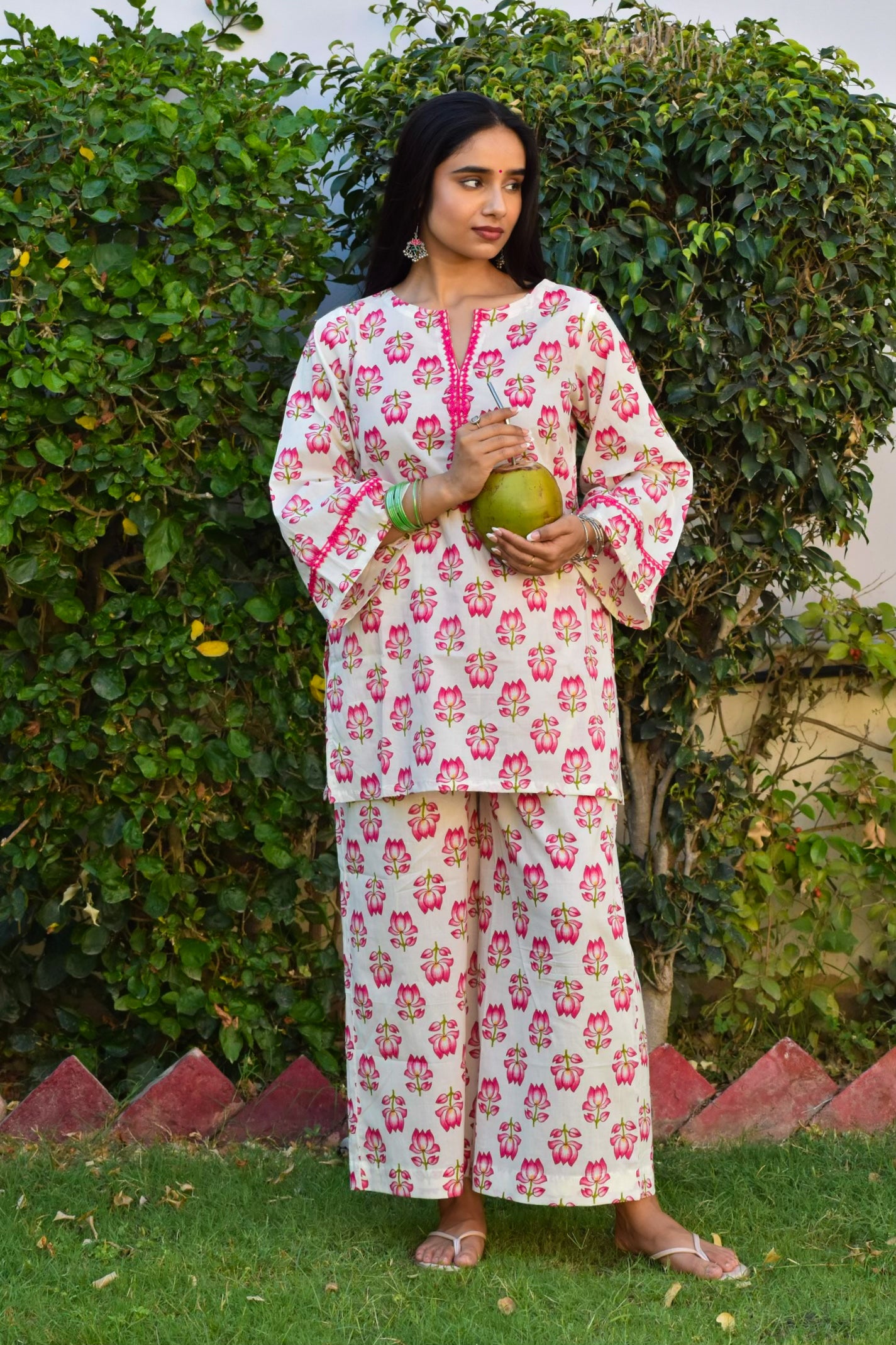 Gulmohar Handblock Cotton Co-ord Set