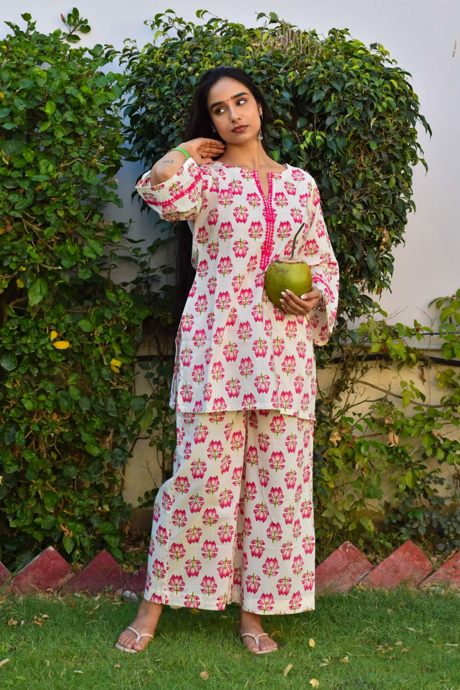 Gulmohar Handblock Cotton Co-ord Set