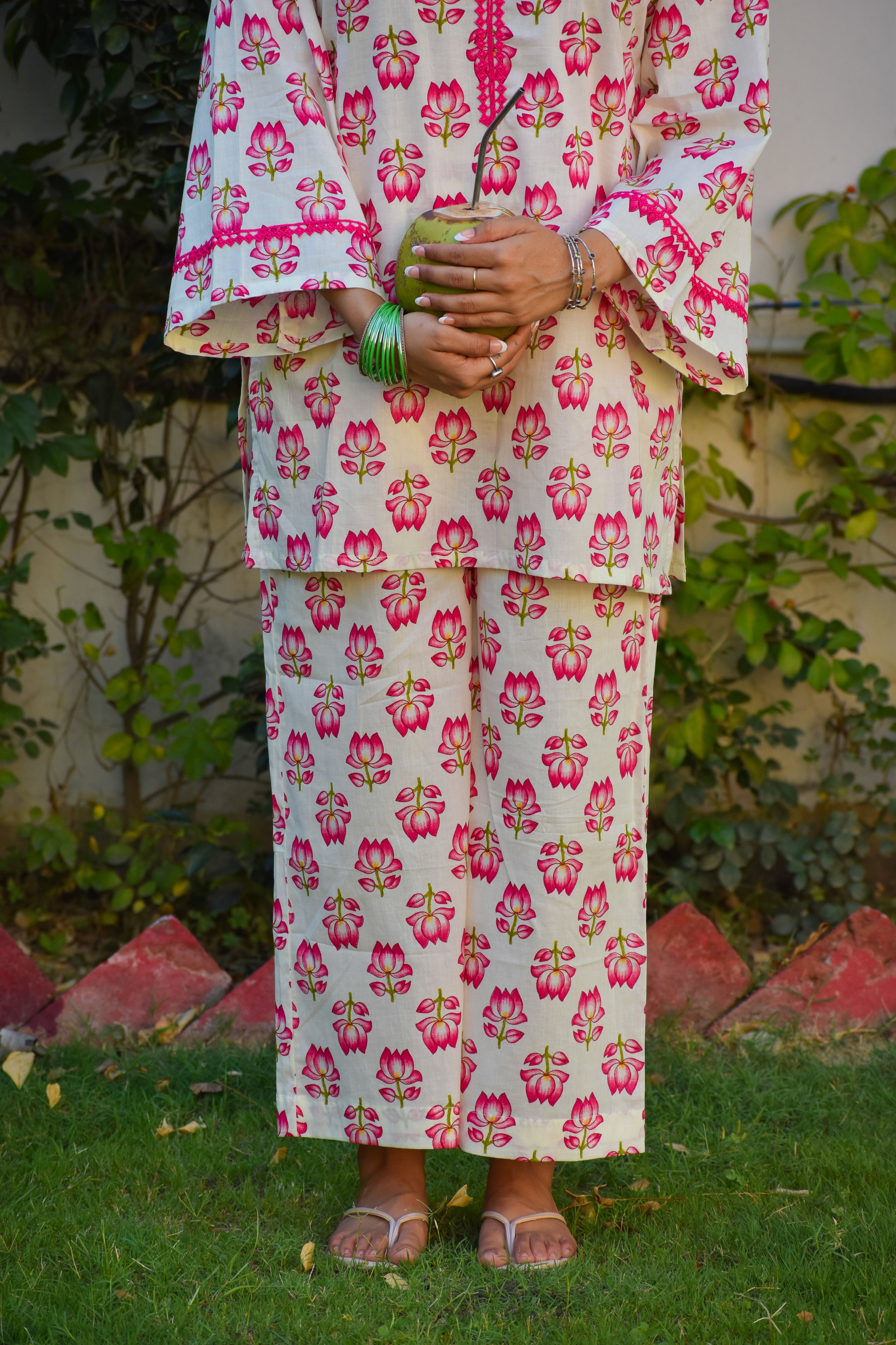 Gulmohar Handblock Cotton Co-ord Set