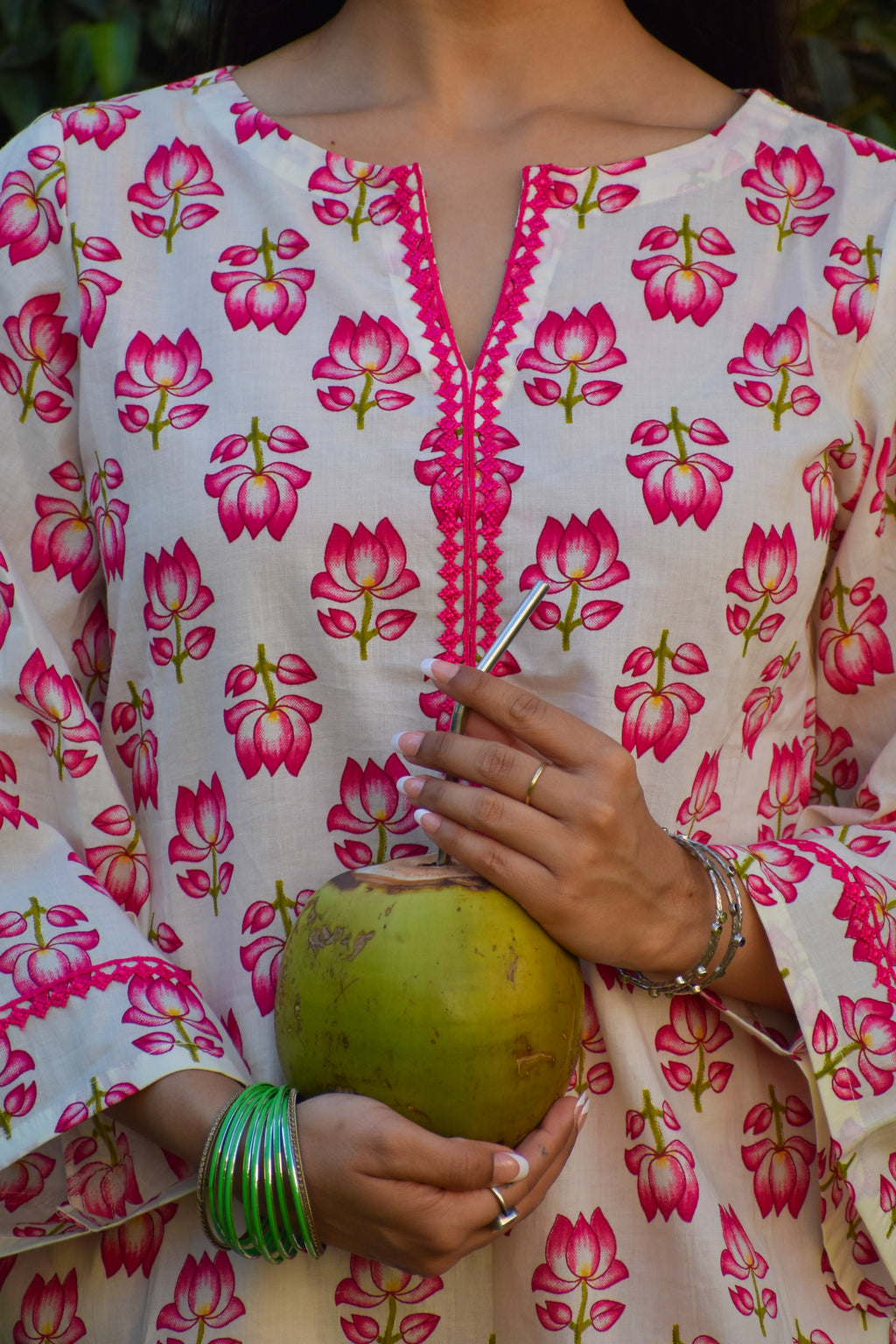 Gulmohar Handblock Cotton Co-ord Set