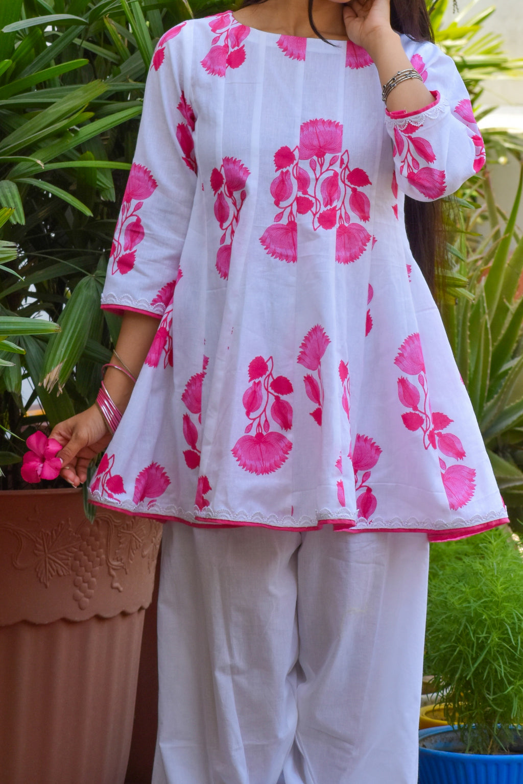 Nihar Handblock Cotton Farshi Set