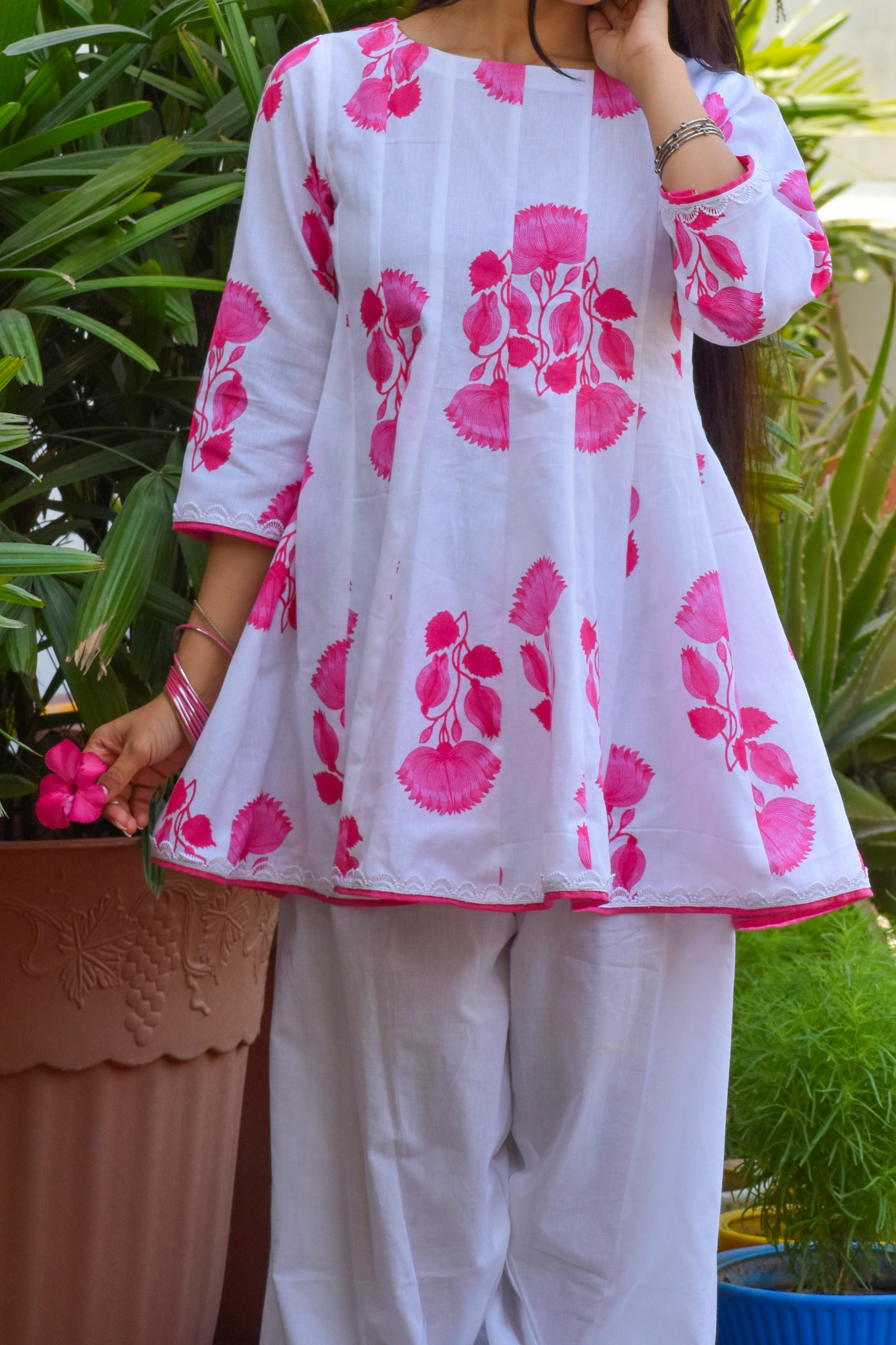 Nihar Handblock Cotton Farshi Set