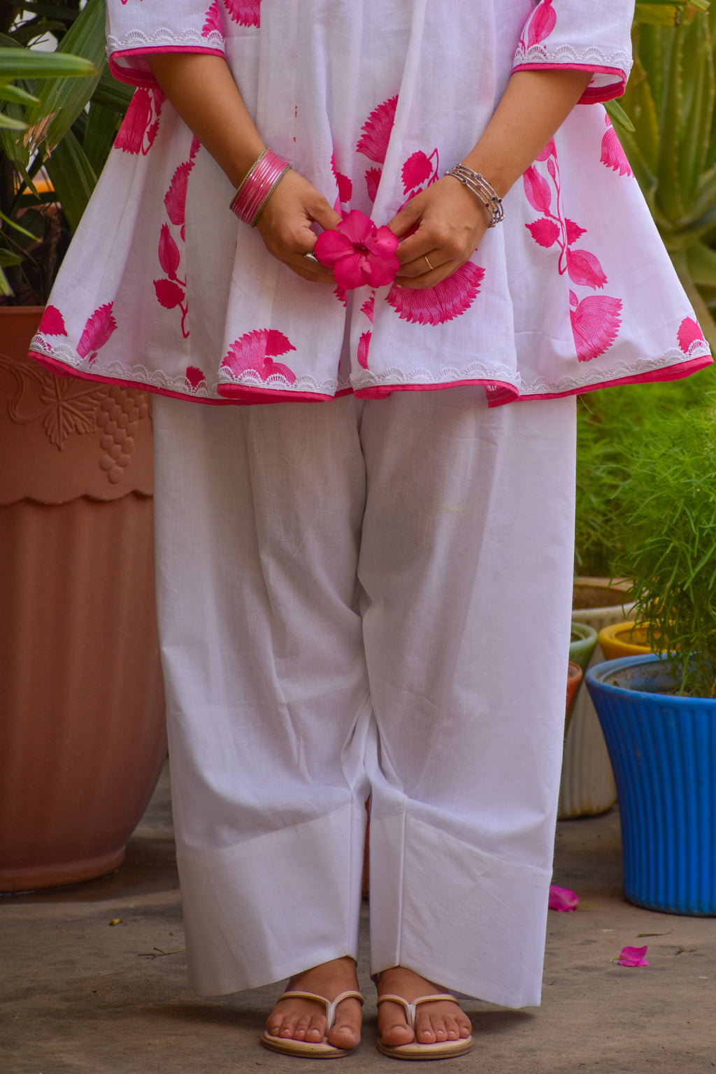 Nihar Handblock Cotton Farshi Set