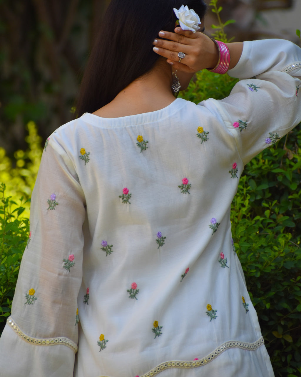 Sarika Embroidered Chanderi Co-ord Set