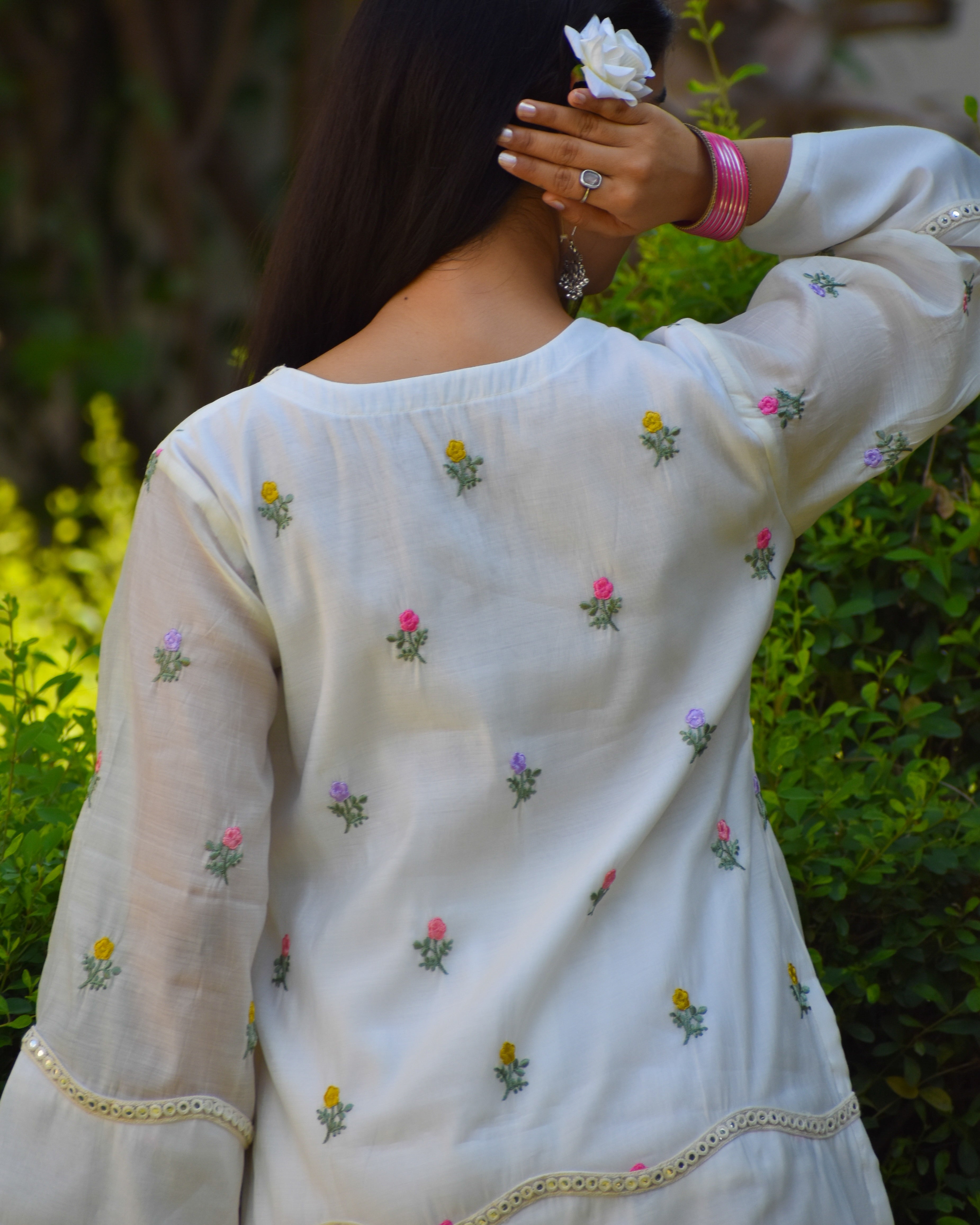 Sarika Embroidered Chanderi Co-ord Set
