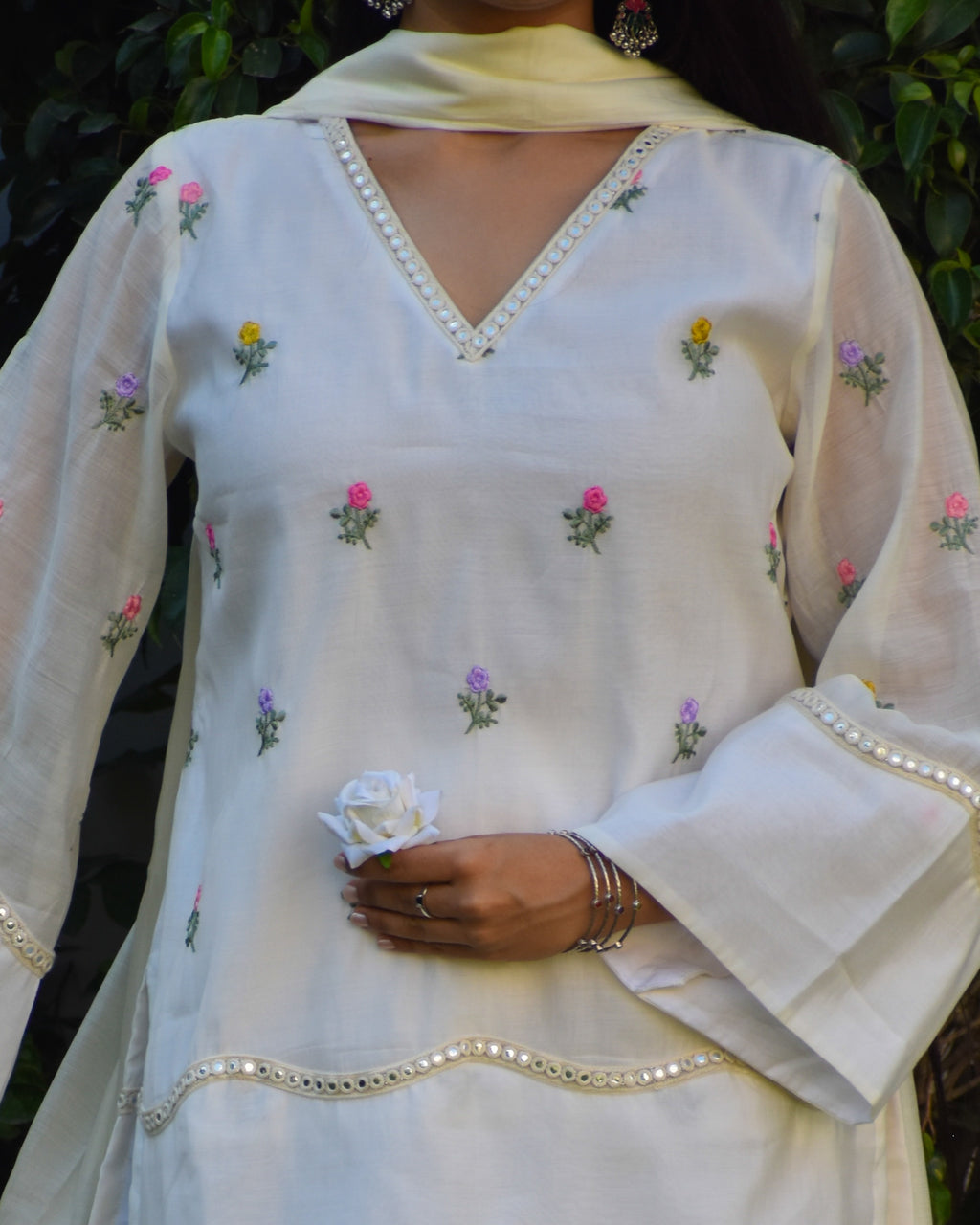 Juhi Embroidered Chanderi Coord Set With Dupatta