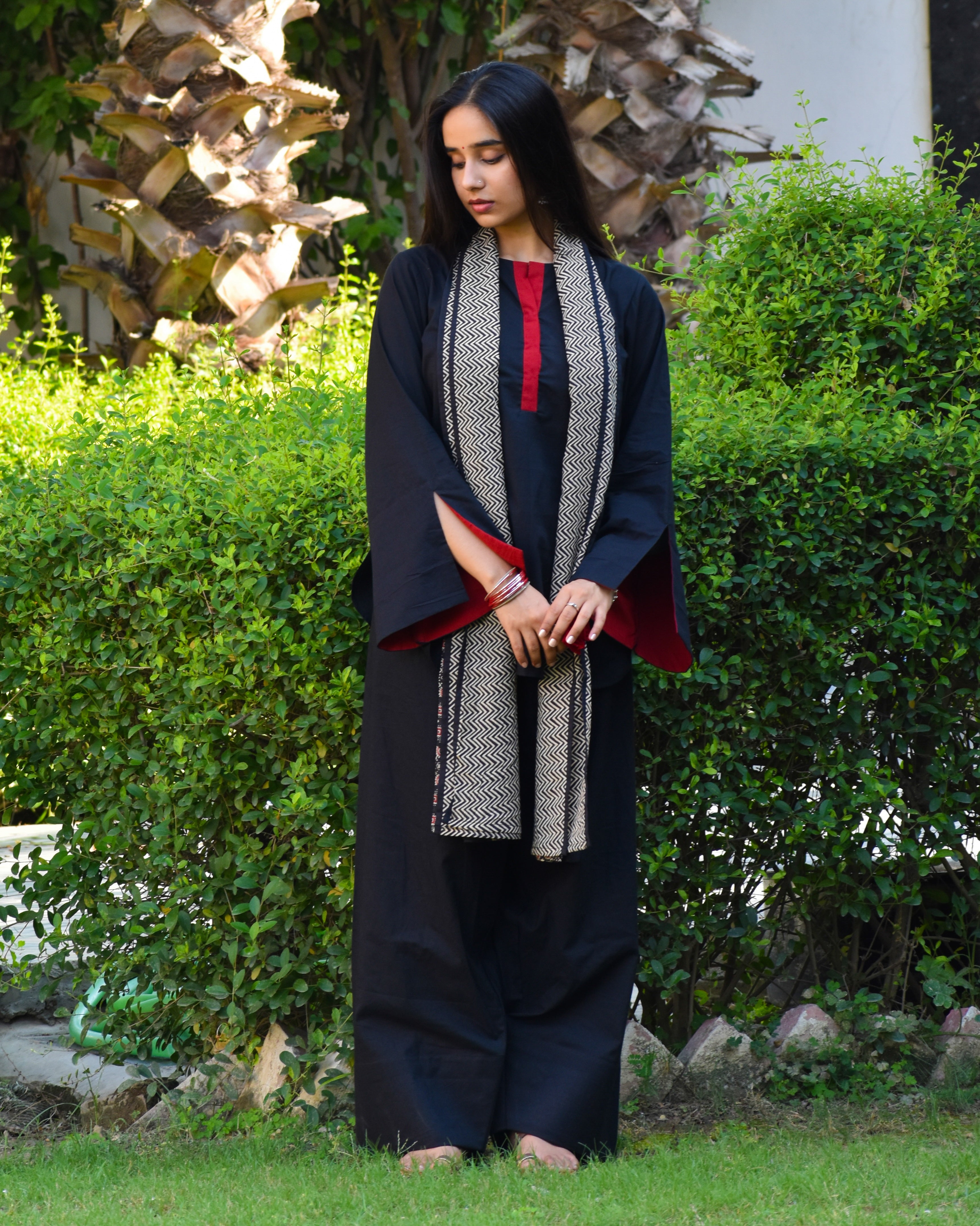 Kaira Solid Cotton Farshi Set