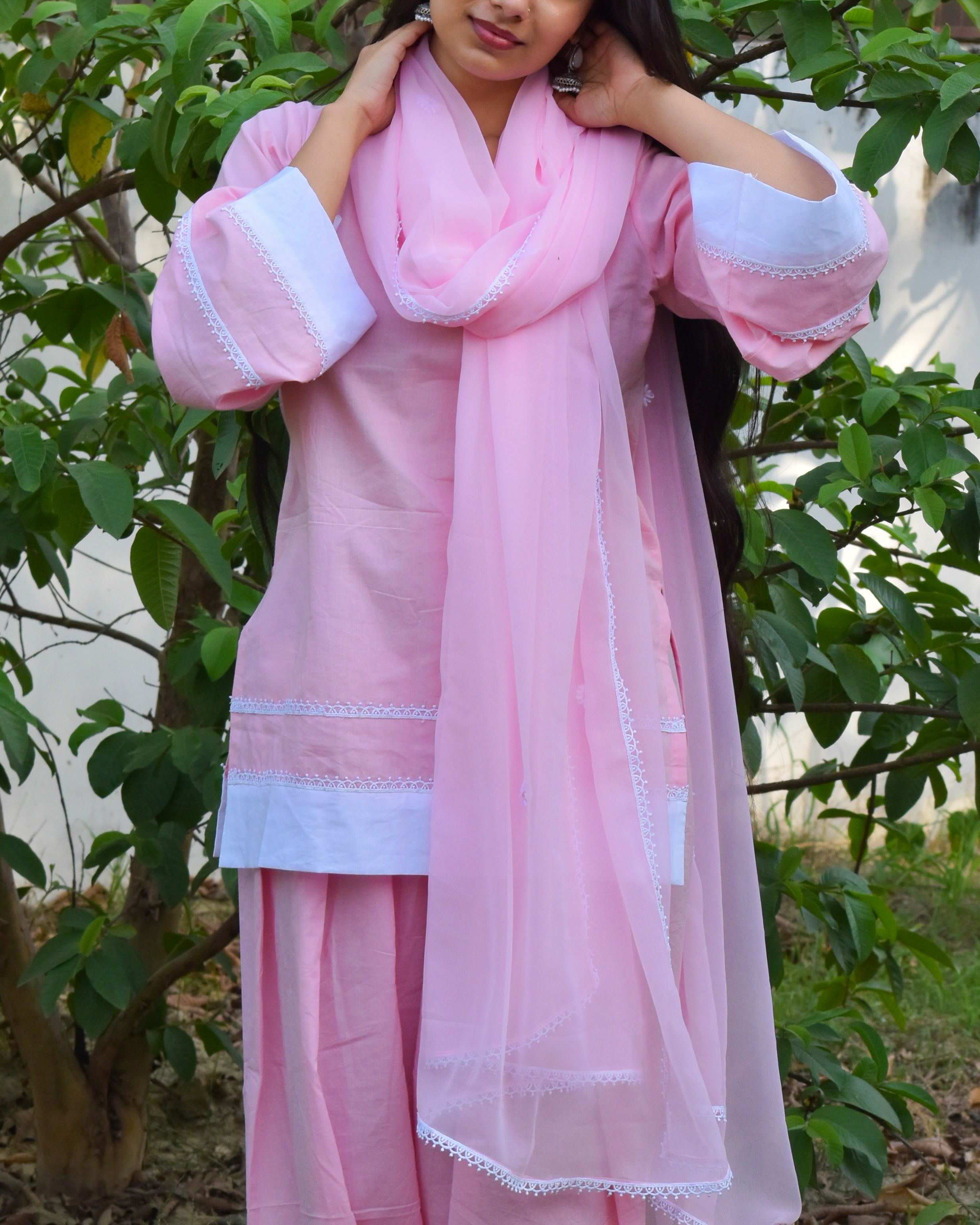 Pihu Solid Cotton Farshi Set