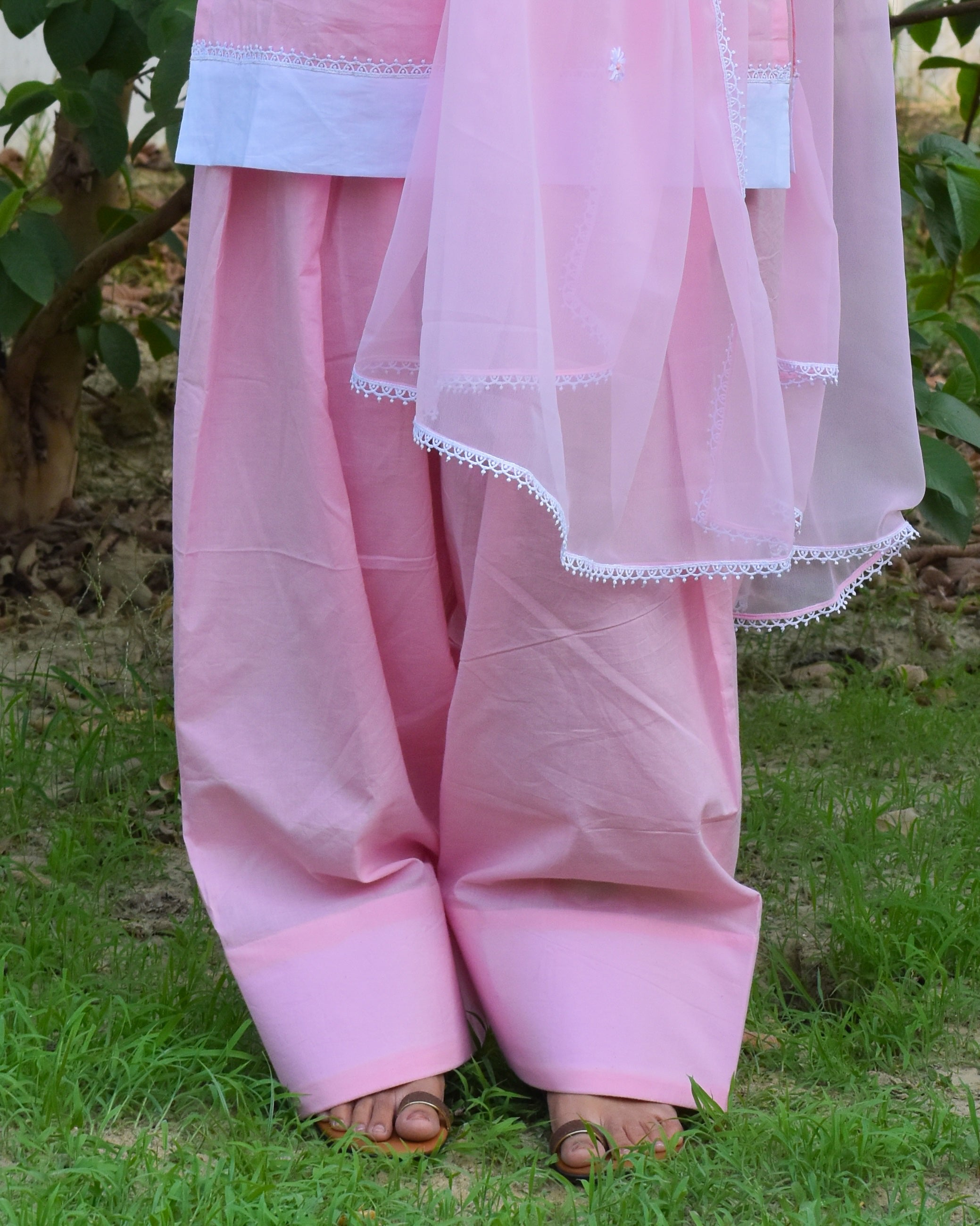 Pihu Solid Cotton Farshi Set
