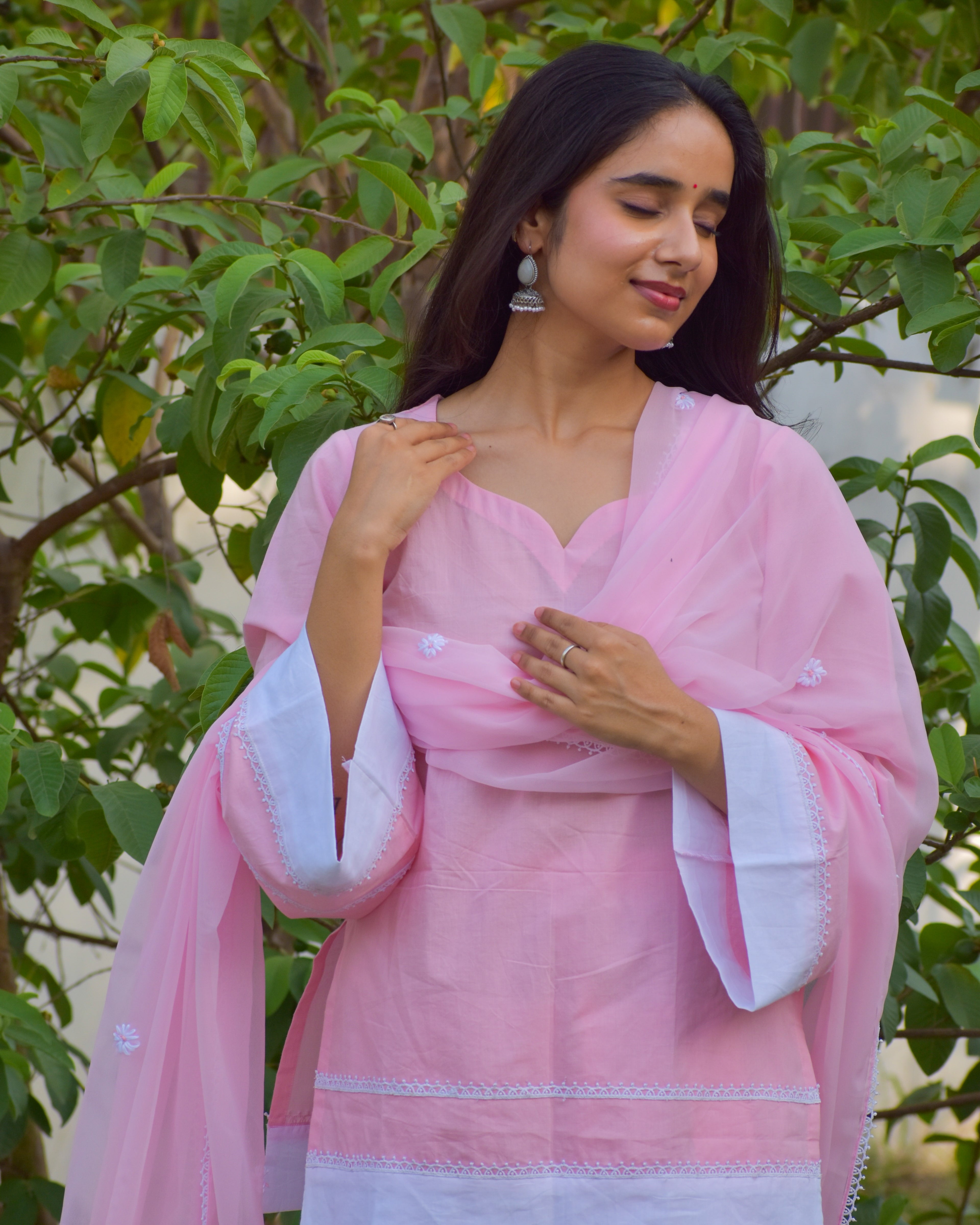 Pihu Solid Cotton Farshi Set