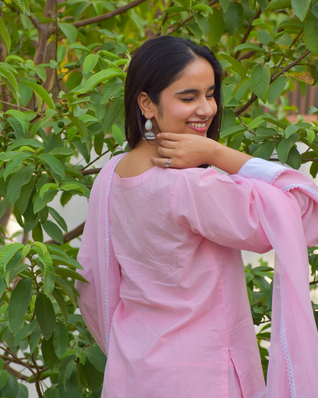 Pihu Solid Cotton Farshi Set