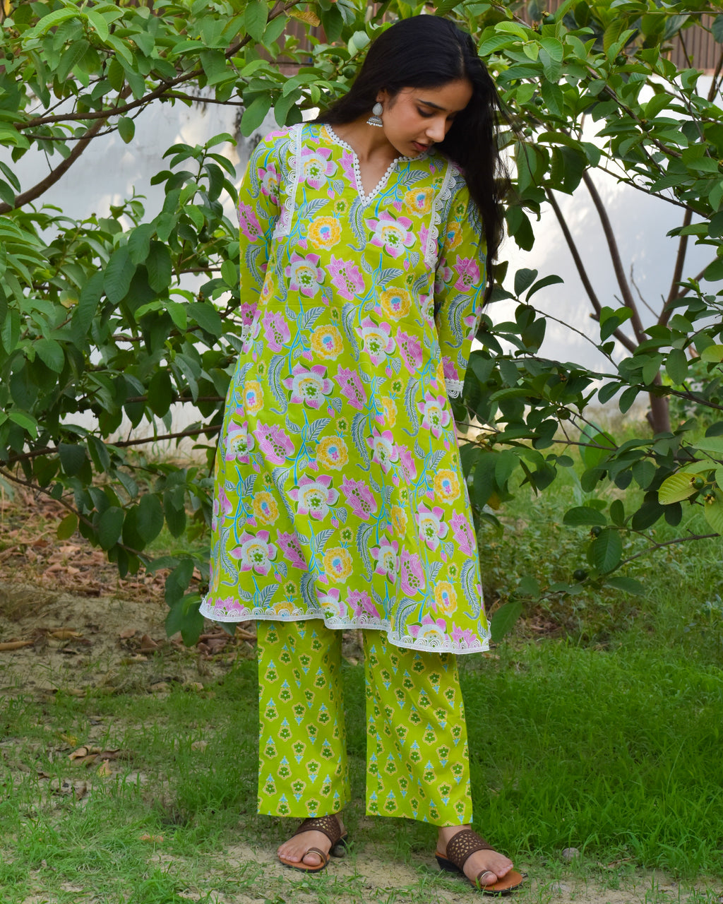 Ritu Handblock Cotton Kurta Set