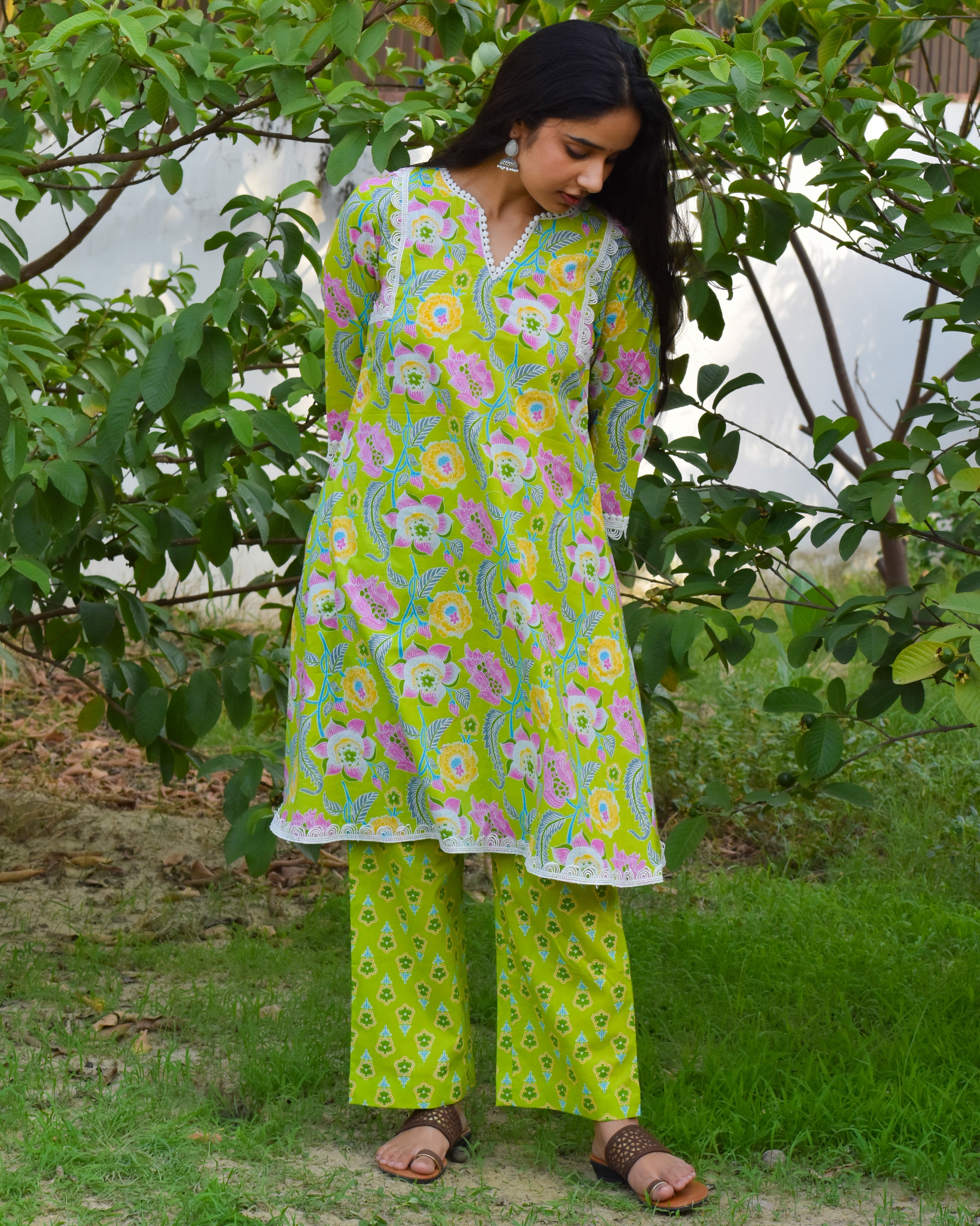 Ritu Handblock Cotton Kurta Set