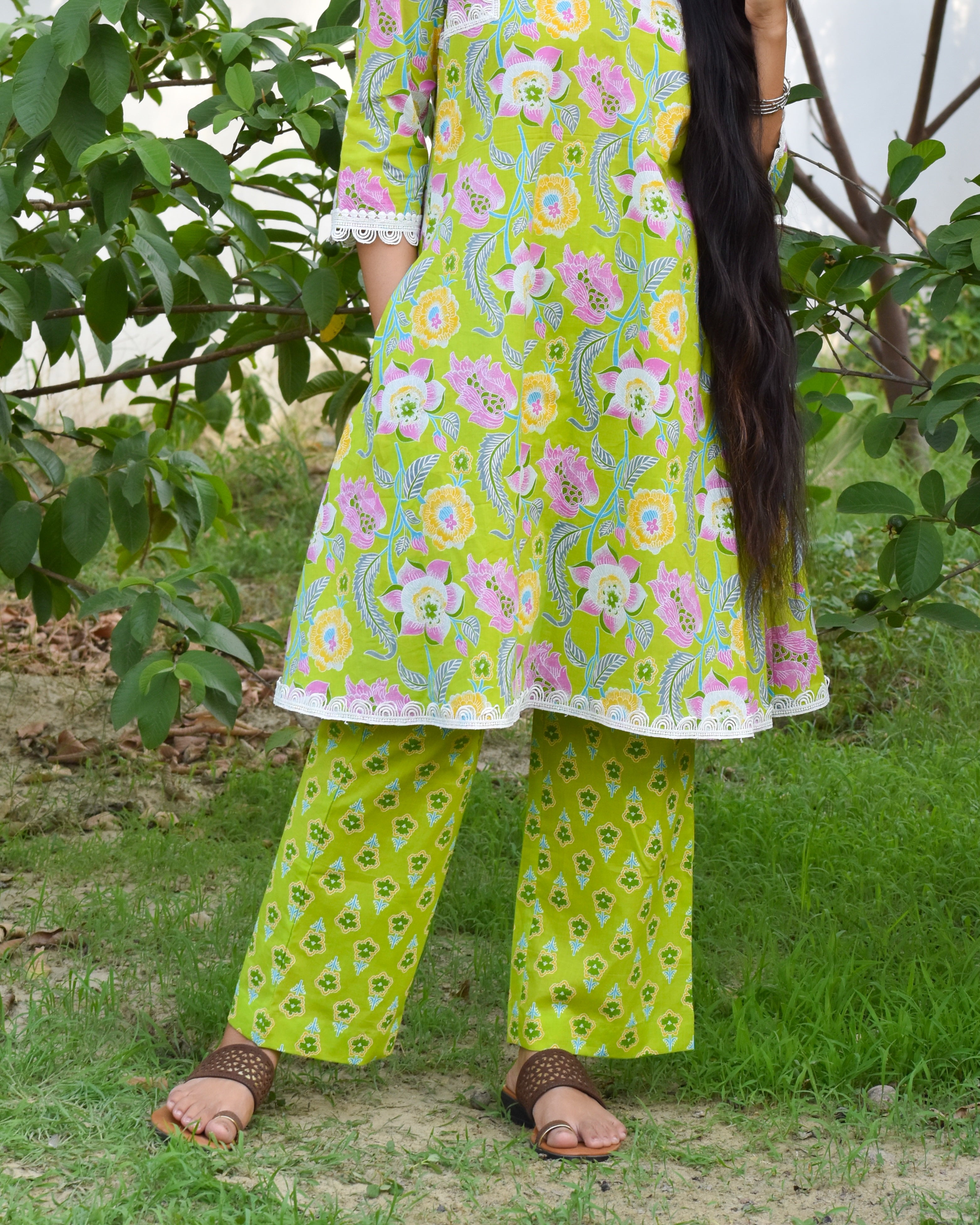 Ritu Handblock Cotton Kurta Set