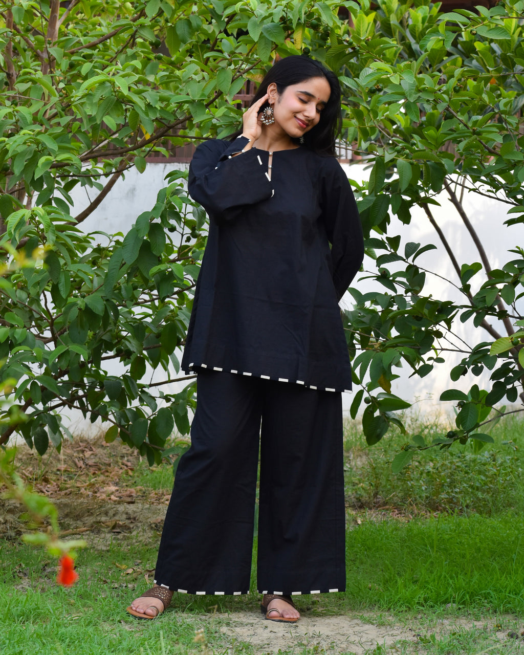 Kalika Solid Cotton Co-ord Set