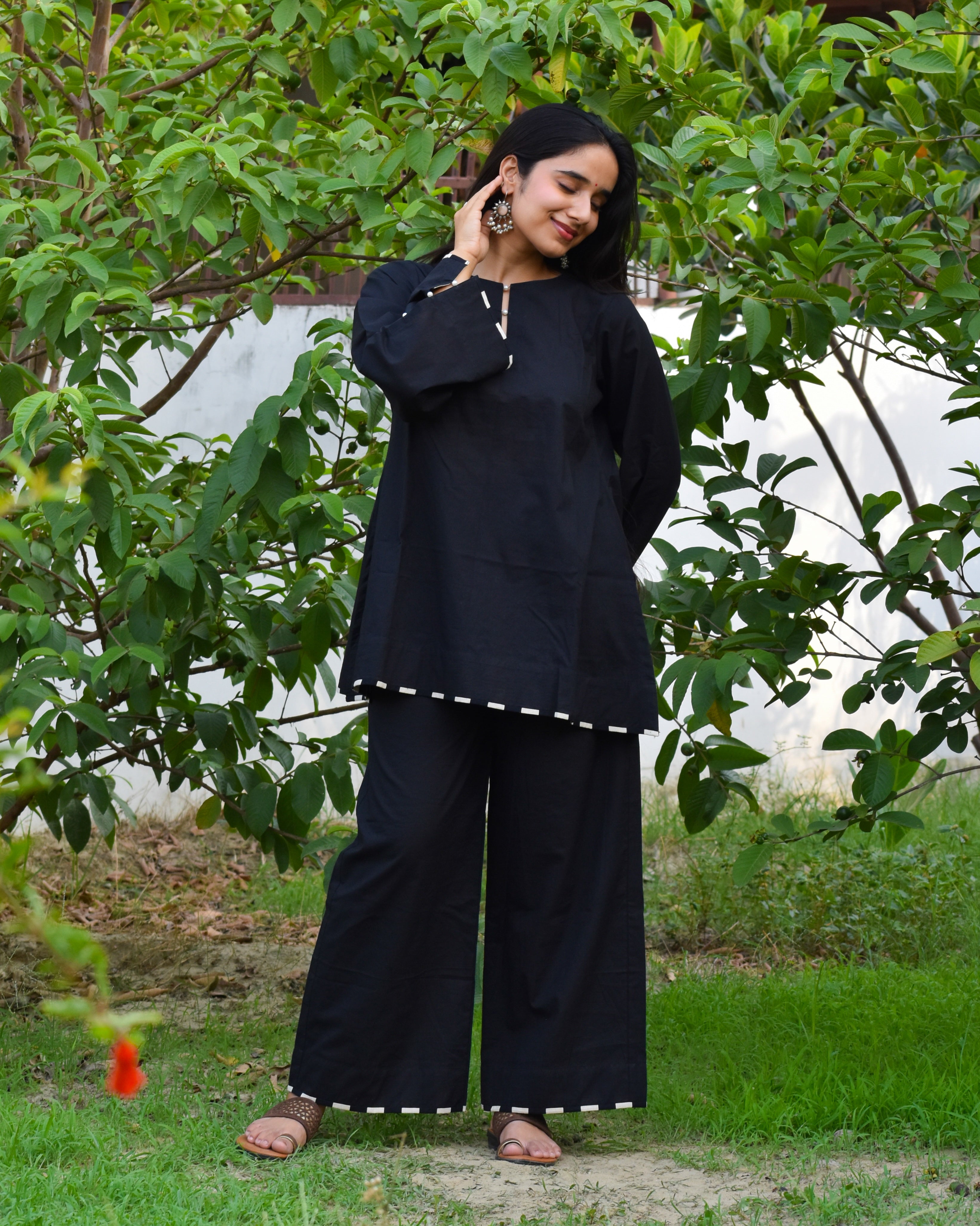 Kalika Solid Cotton Co-ord Set