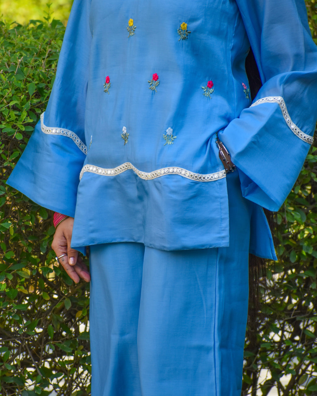 Aasma Embroidered Chanderi Coord Set