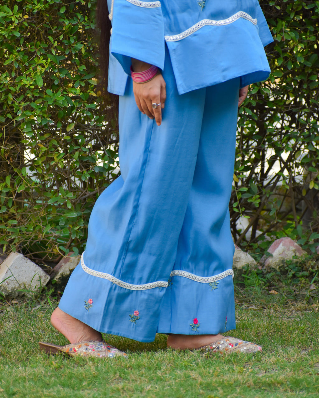 Aasma Embroidered Chanderi Coord Set