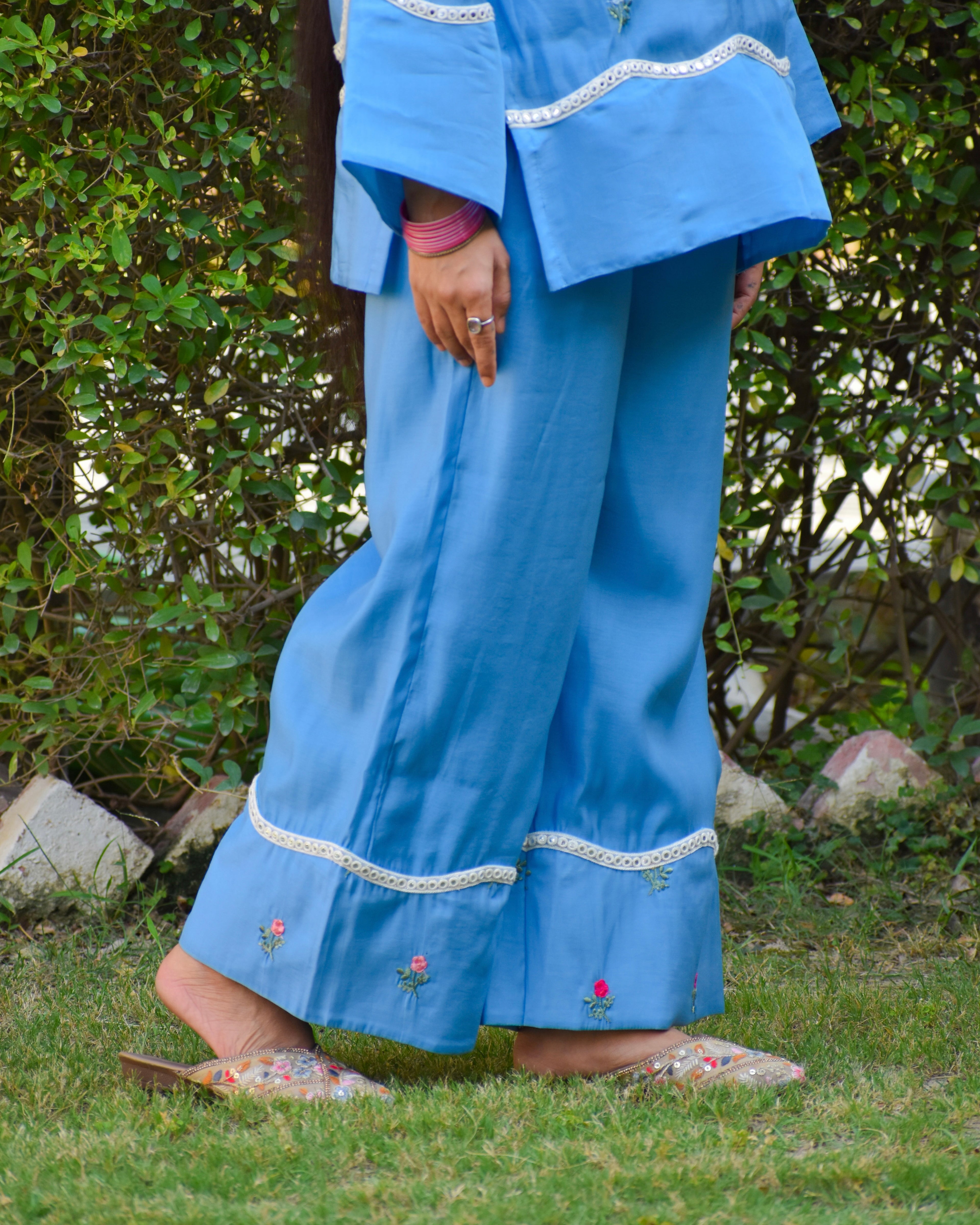 Aasma Embroidered Chanderi Coord Set
