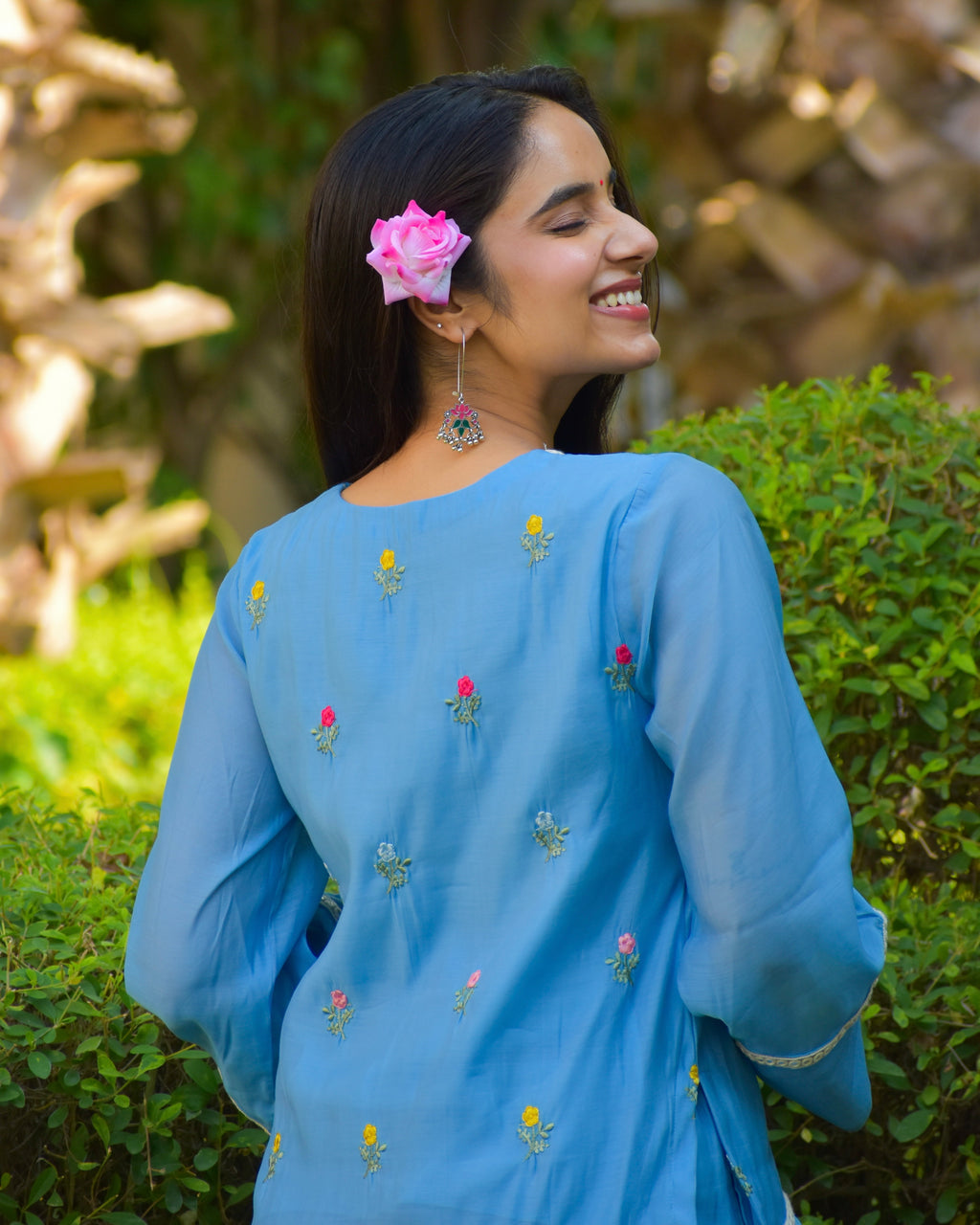 Aasma Embroidered Chanderi Coord Set