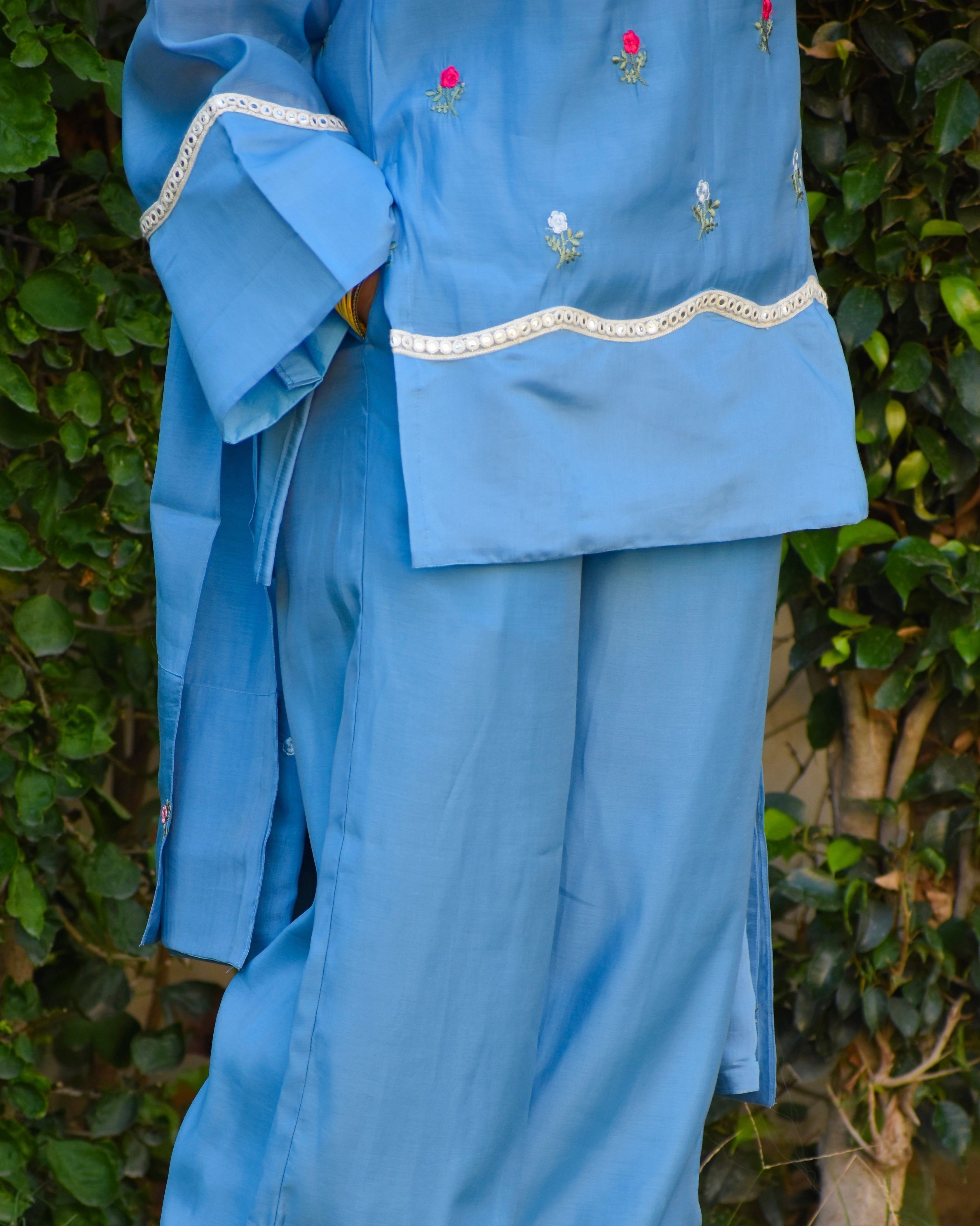Rohini Embroidered Chanderi Coord Set With Dupatta