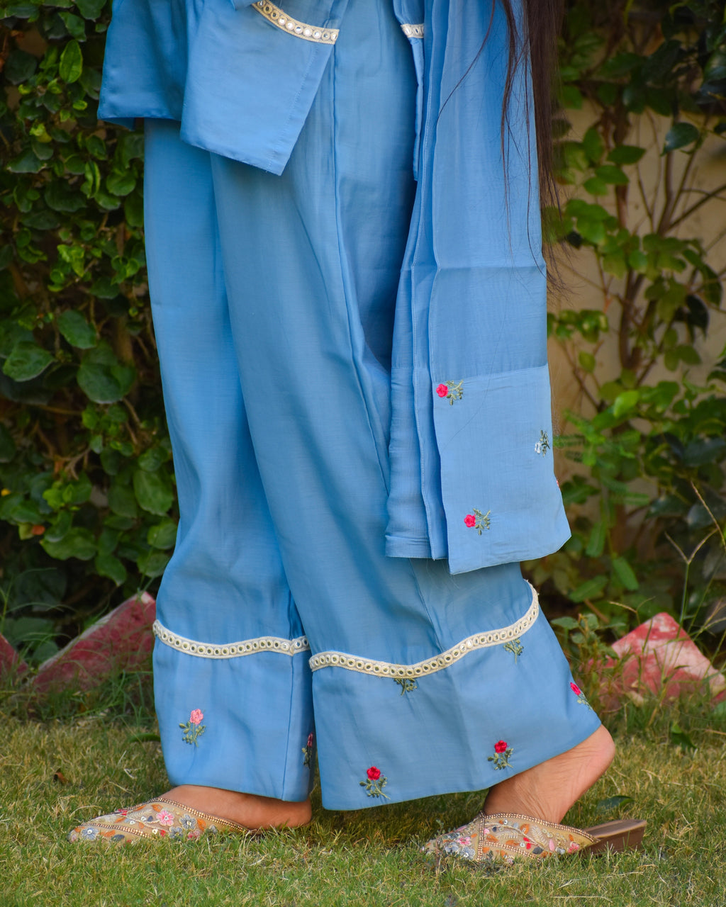 Rohini Embroidered Chanderi Coord Set With Dupatta