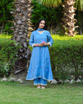 Chakor Embroidered Chanderi Kurta Set With Dupatta