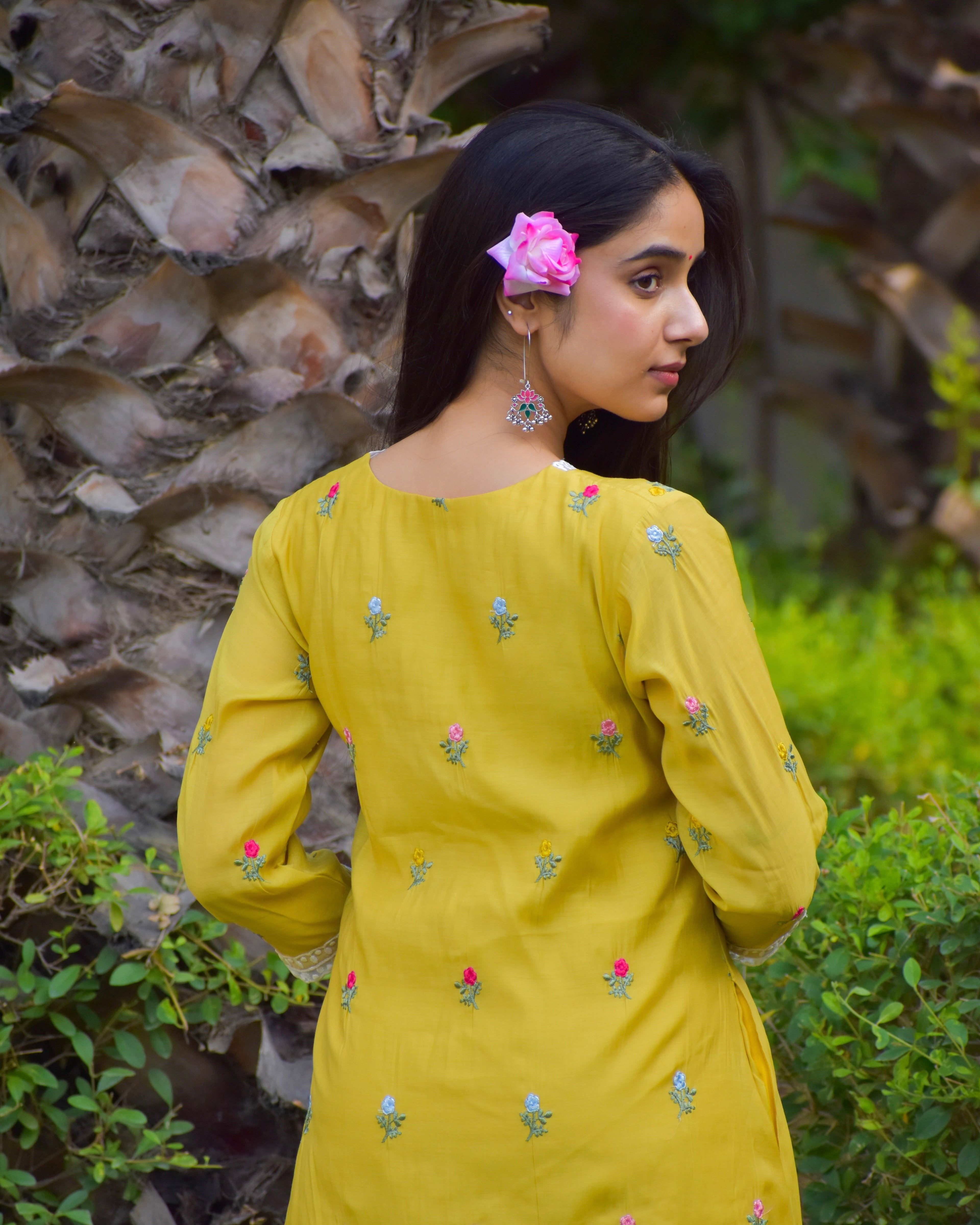 Gerua Embroidered Chanderi Kurta Se