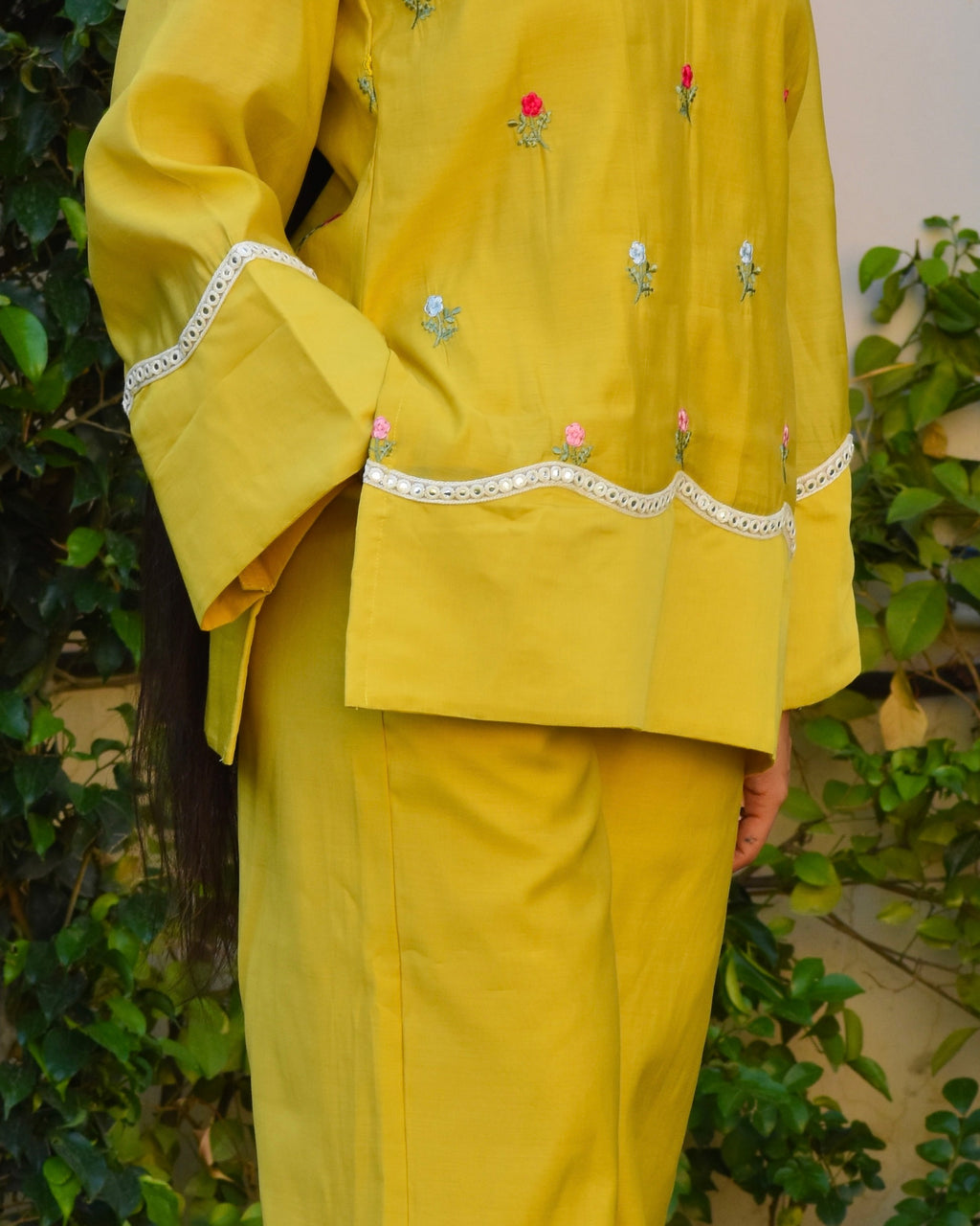 Basanti Embroidered Chanderi Coord Set