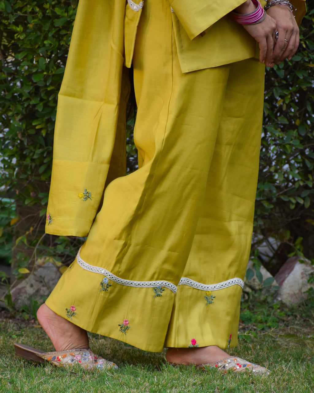 Saira Embroidered Chanderi Coord Set With Dupatta
