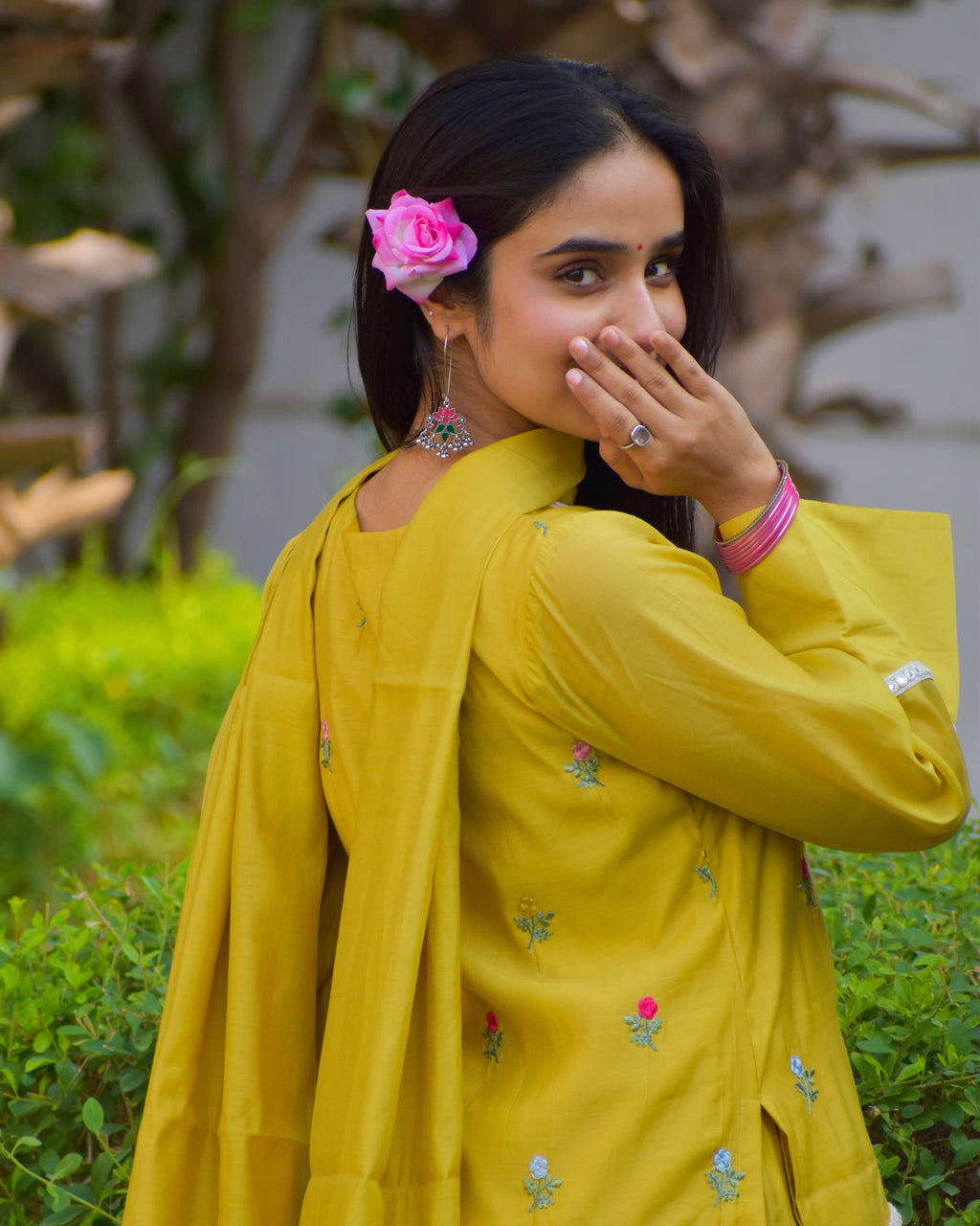Saira Embroidered Chanderi Coord Set With Dupatta