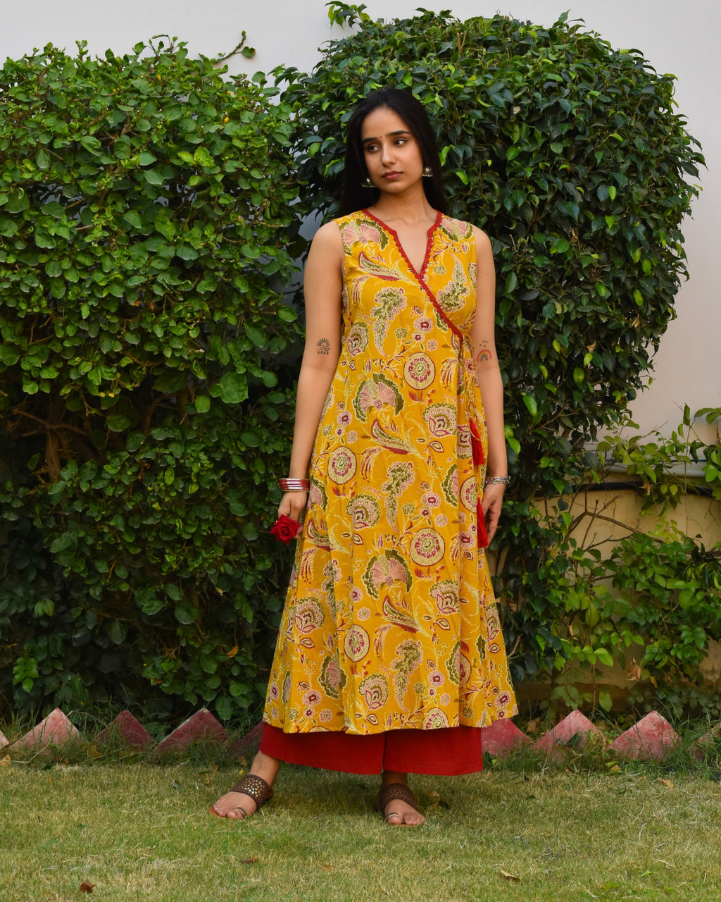 Kesar Handblock Cotton Kurta Set