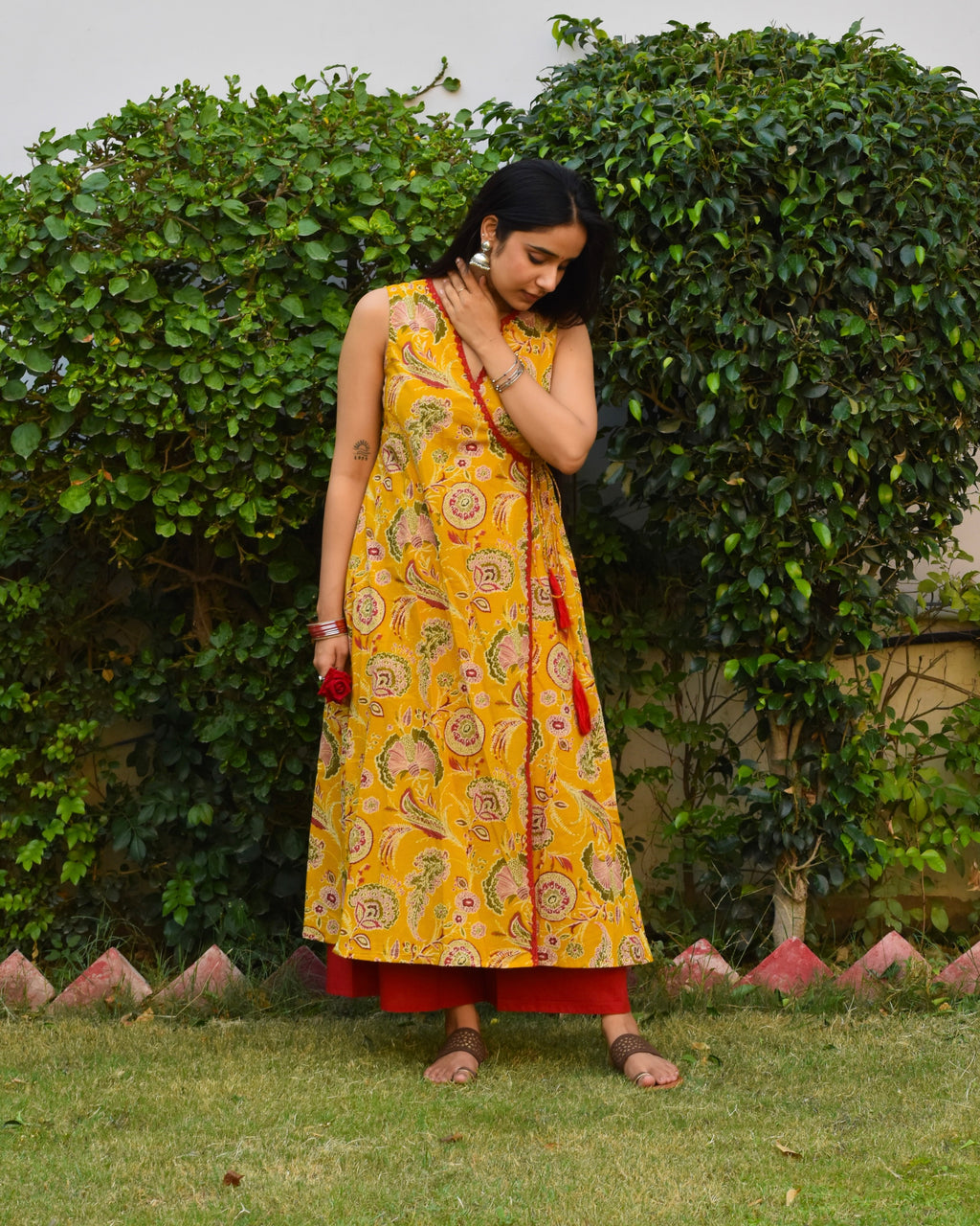 Kesar Handblock Cotton Kurta Set