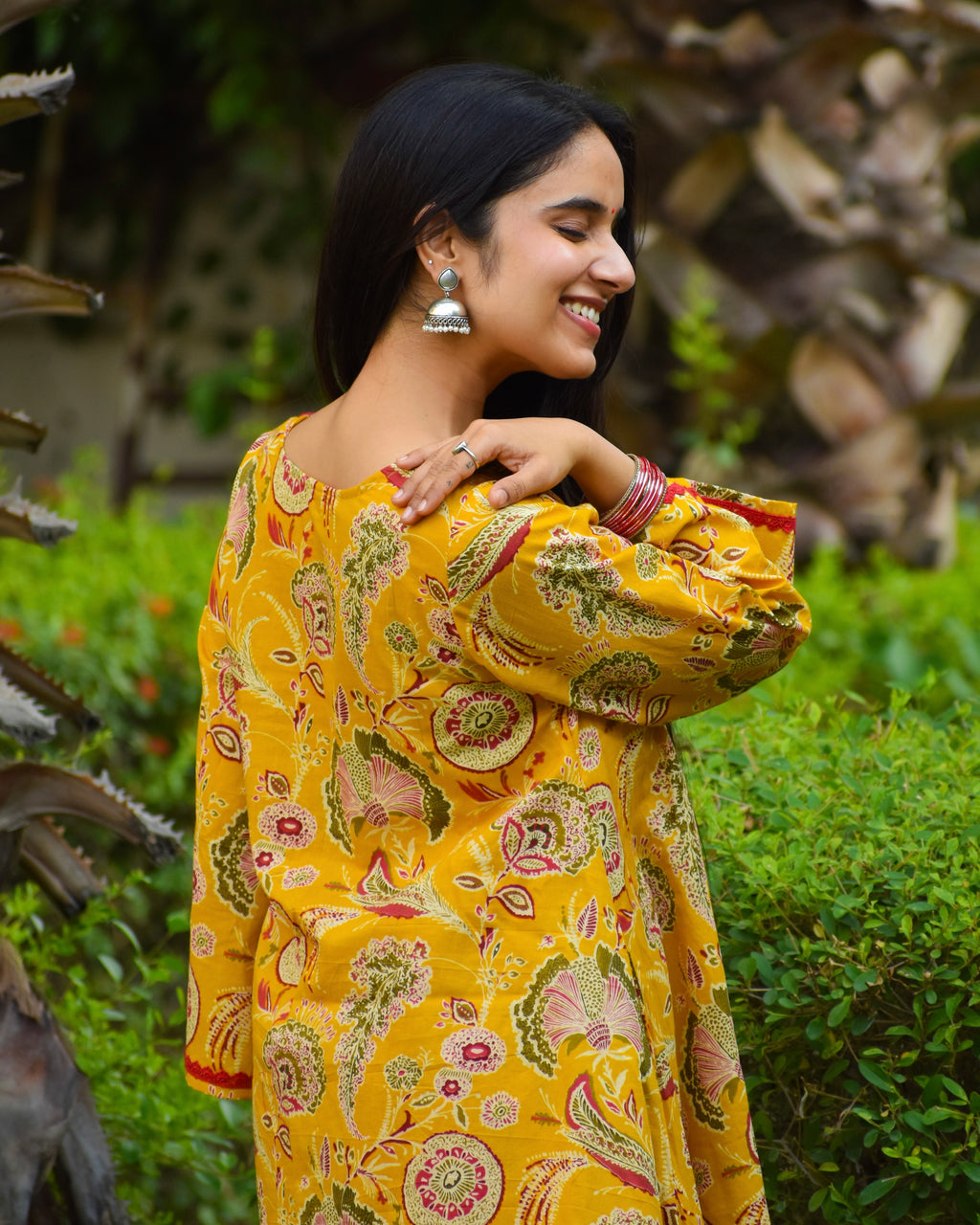 Champa Handblock Cotton Farshi Set