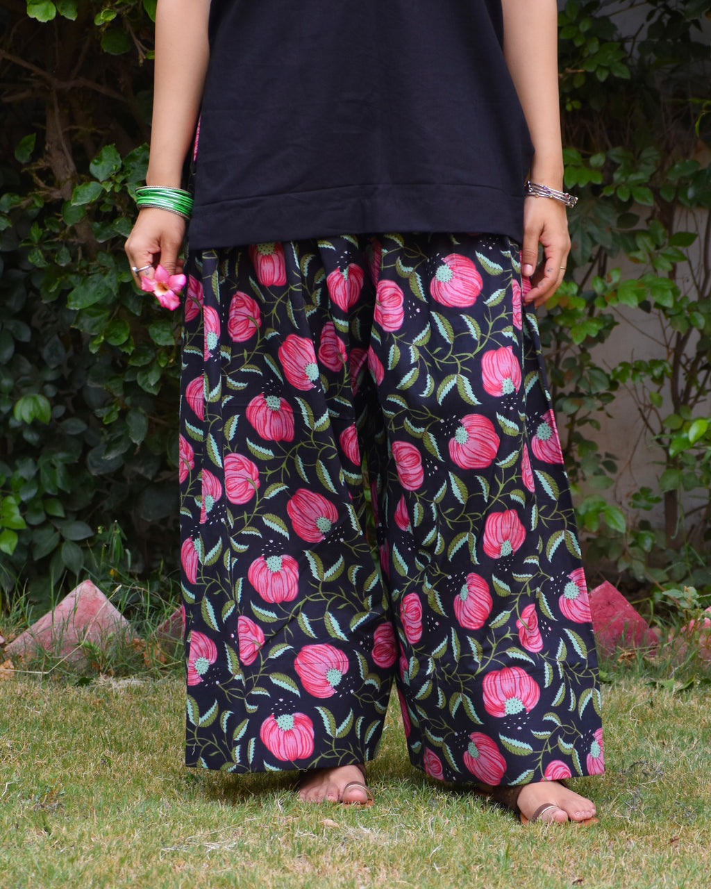 Titli Handblock Cotton Farshi Set