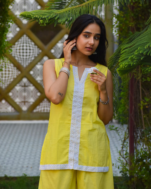 Avika Handblock Cotton Co-ord Set