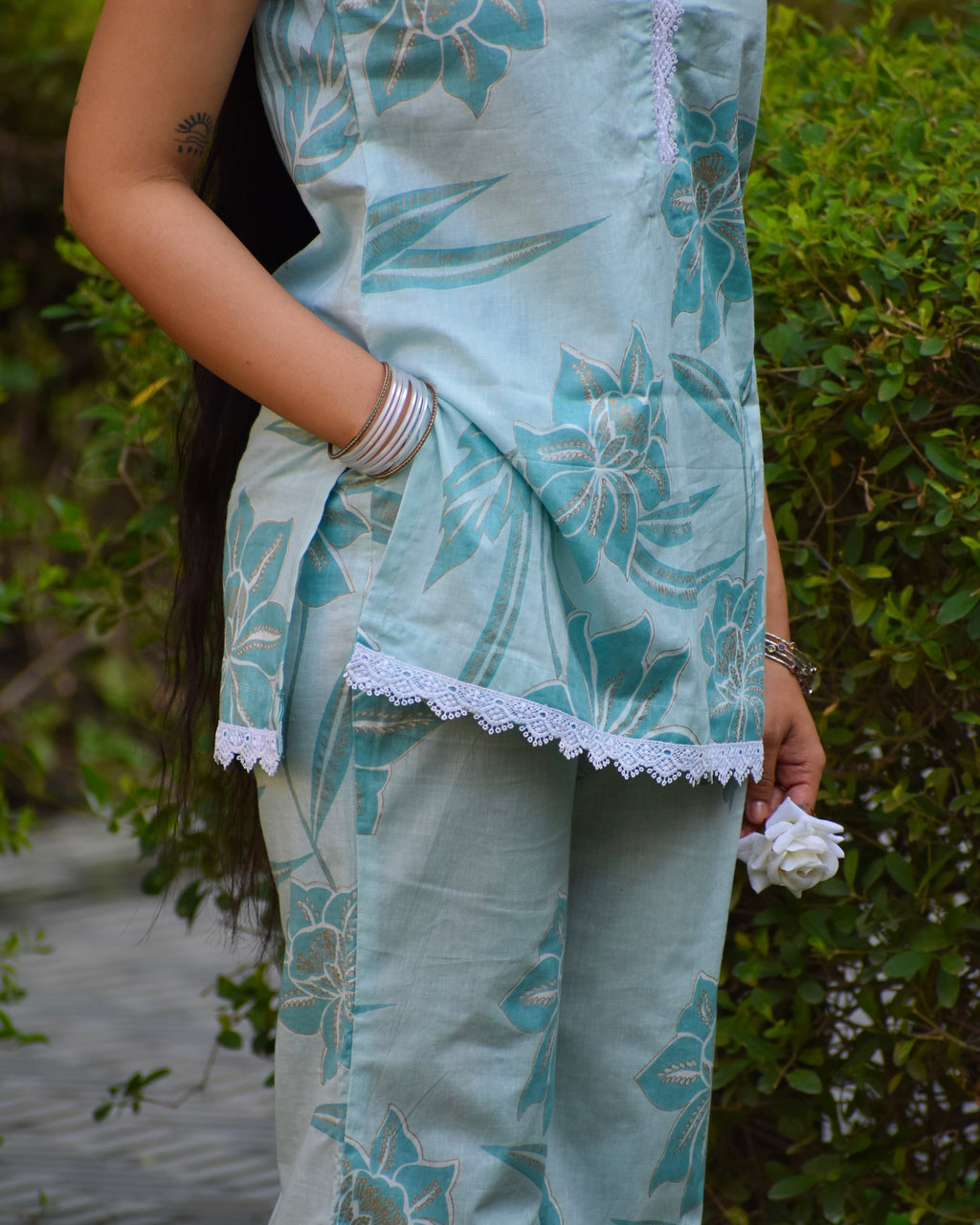 Bela Handblock Cotton Co-ord Set