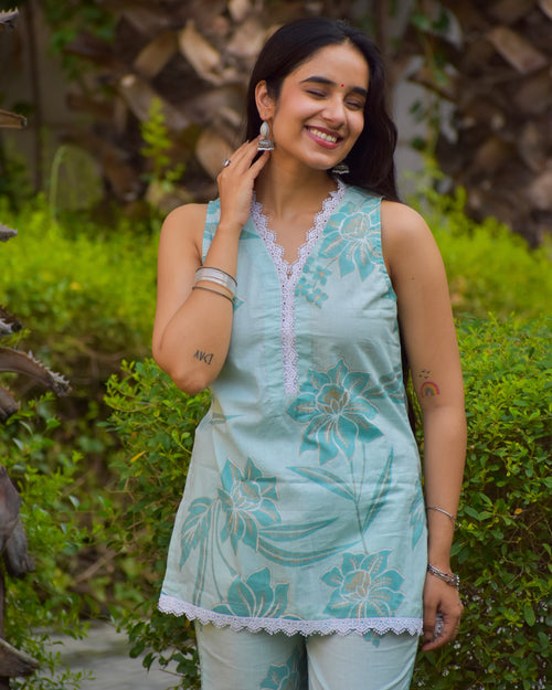 Bela Handblock Cotton Co-ord Set