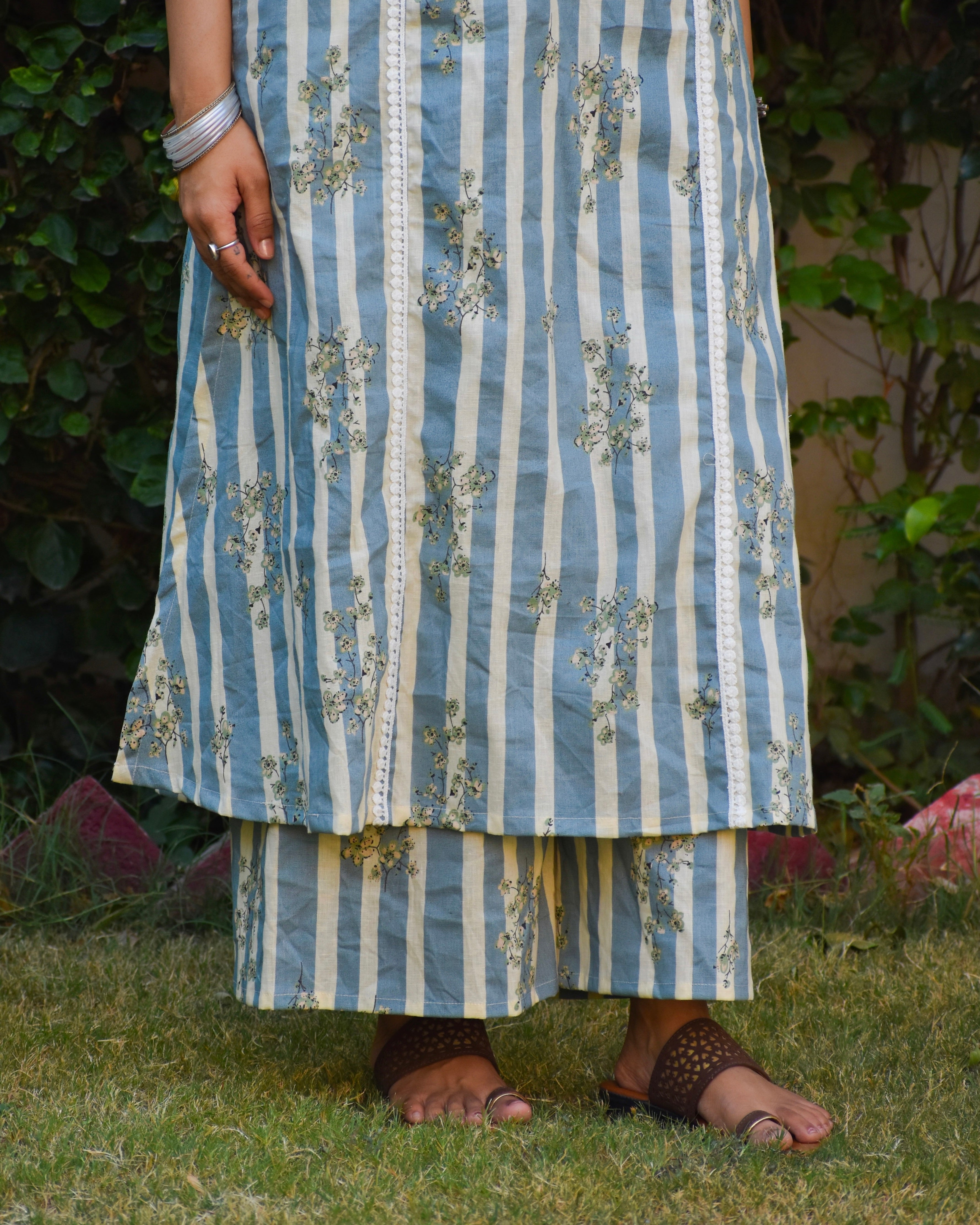 Mridu Handblock Cotton Kurta Set
